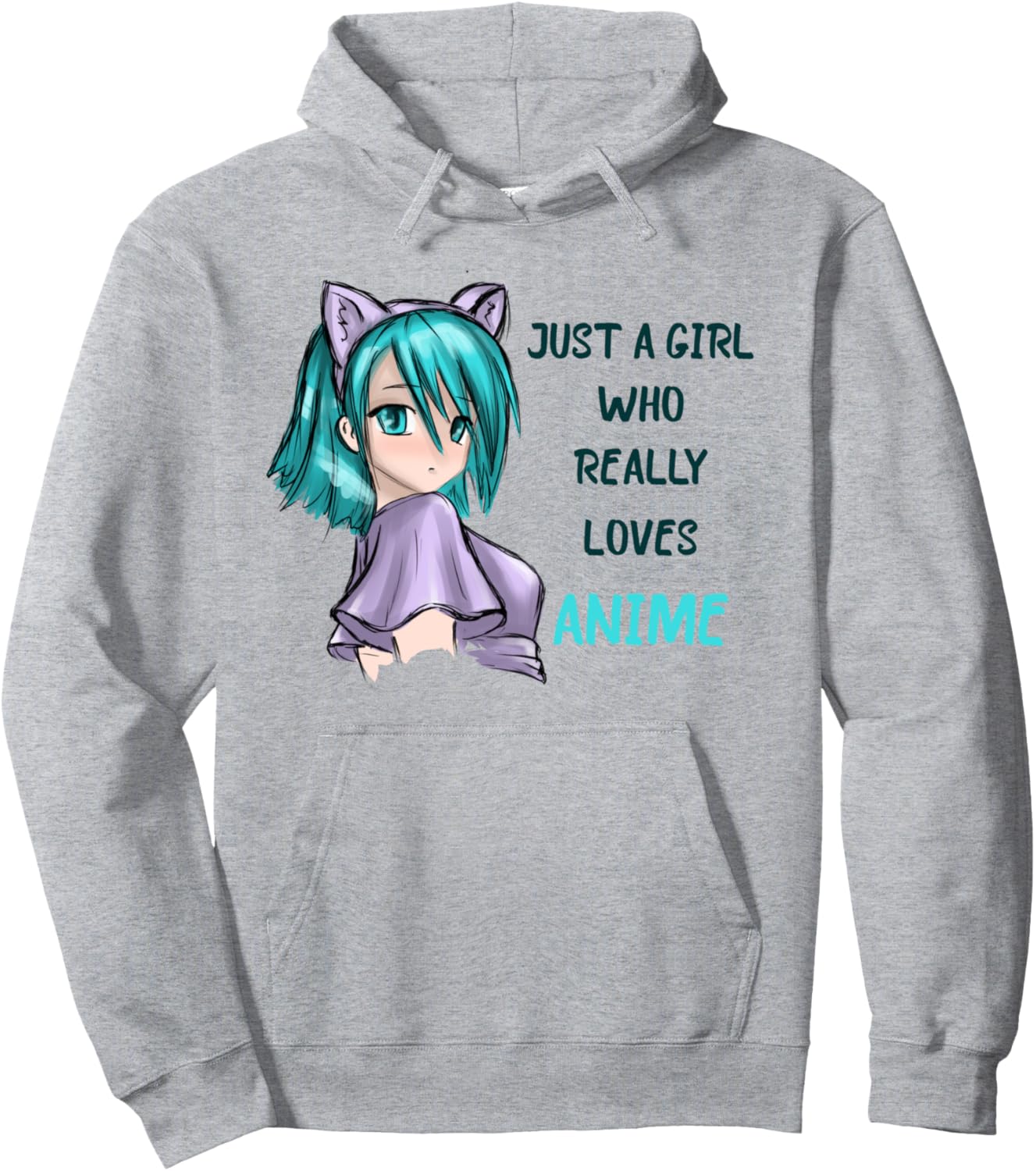 Cute Anime Lovers Shirt I'm Just A Girl Who Loves Anime Pullover Hoodie