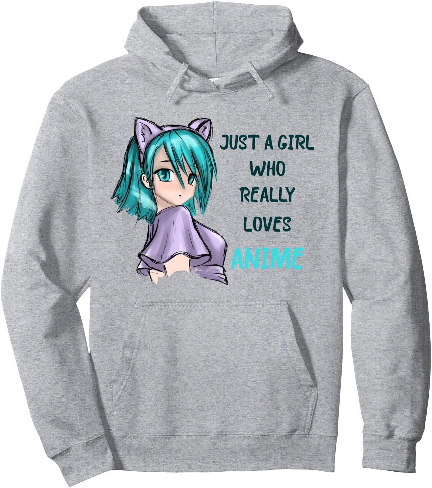 Cute Anime Lovers Shirt I'm Just A Girl Who Loves Anime Pullover Hoodie