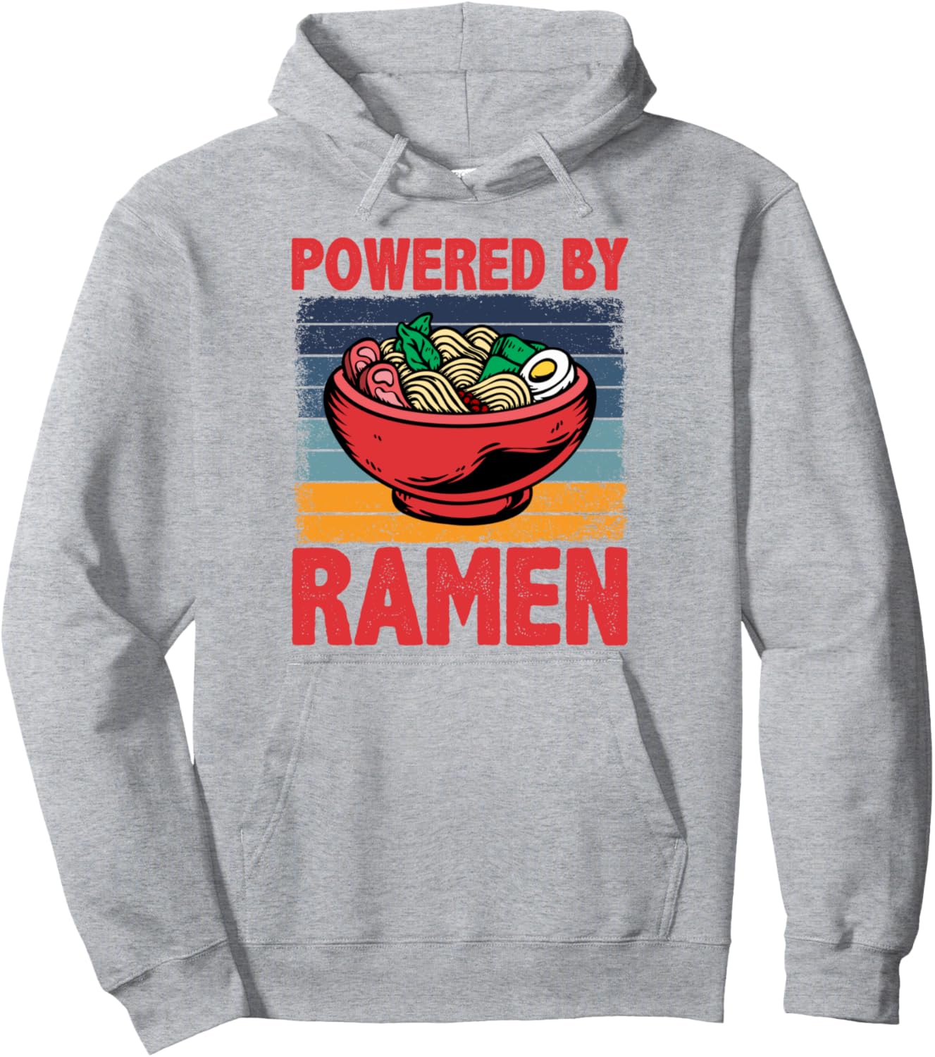 Powered By Ramen Noodle For Men Kids Women, Cute Anime Pullover Hoodie
