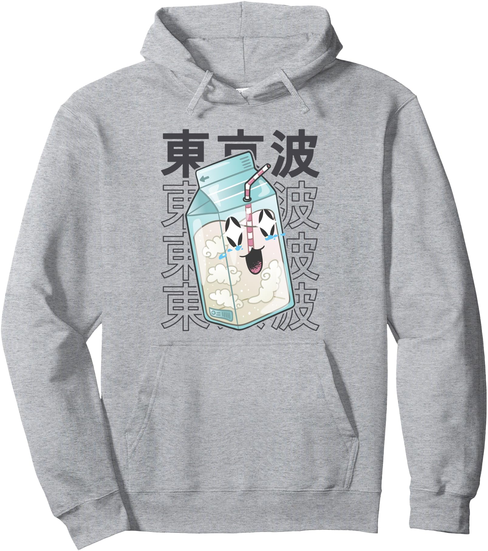 Kawaii Milk Carton Japanese Aesthetic Girls Teen Anime Pullover Hoodie