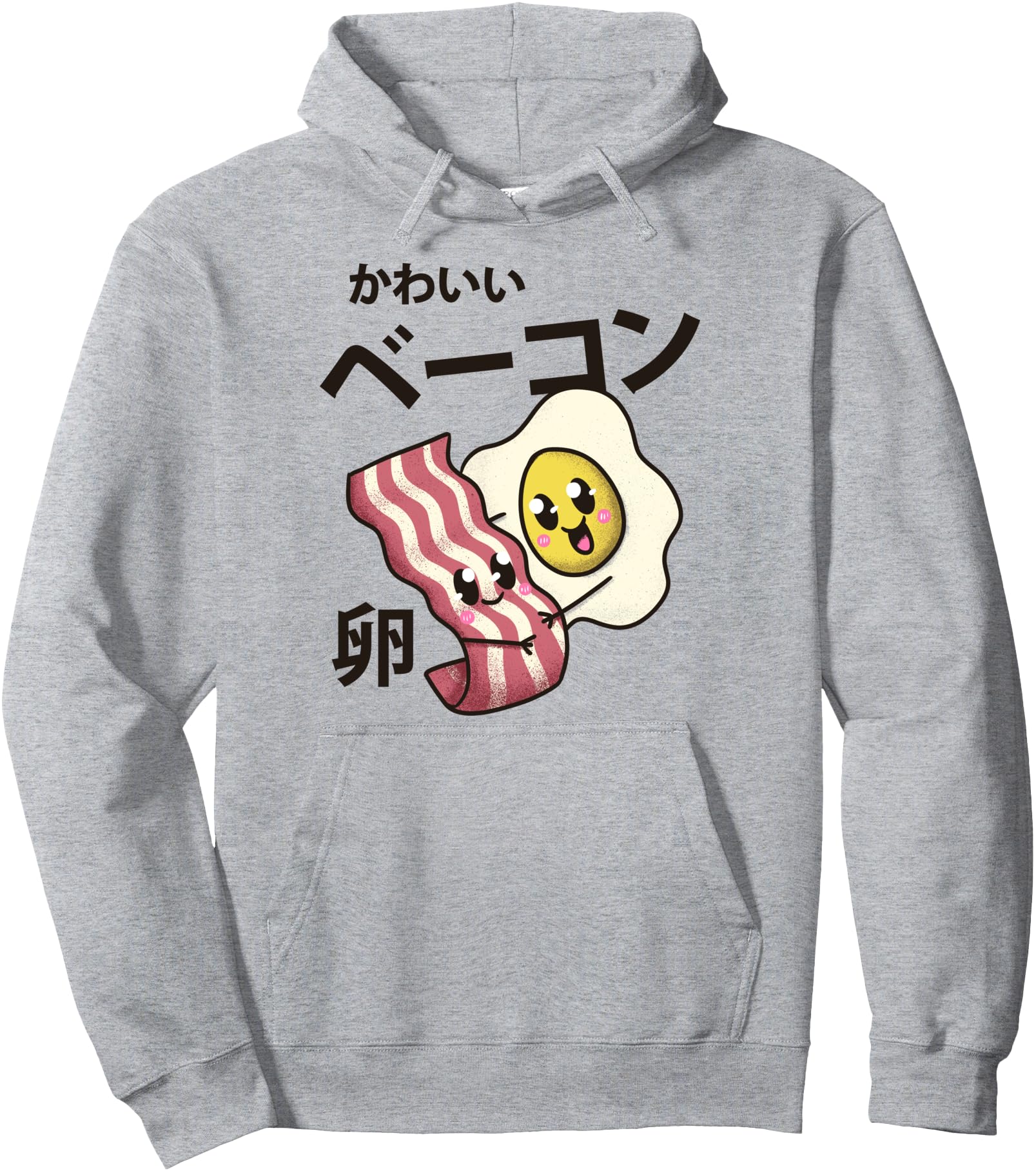 Kawaii Japanese Style Aesthetic Cute Japan Egg Bacon Anime Pullover Hoodie
