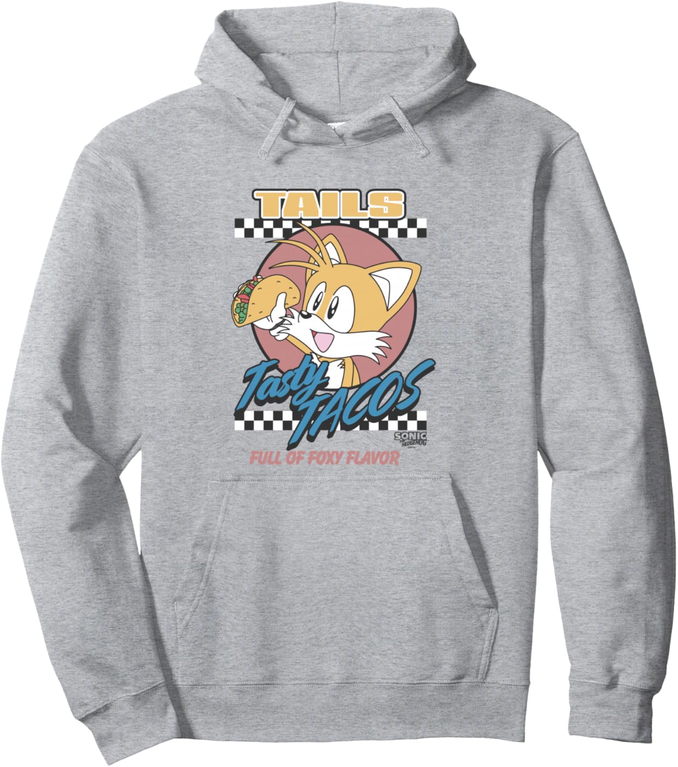 Sonic The Hedgehog Tails Tasty Tacos Foxy Flavor Vintage Pullover Hoodie