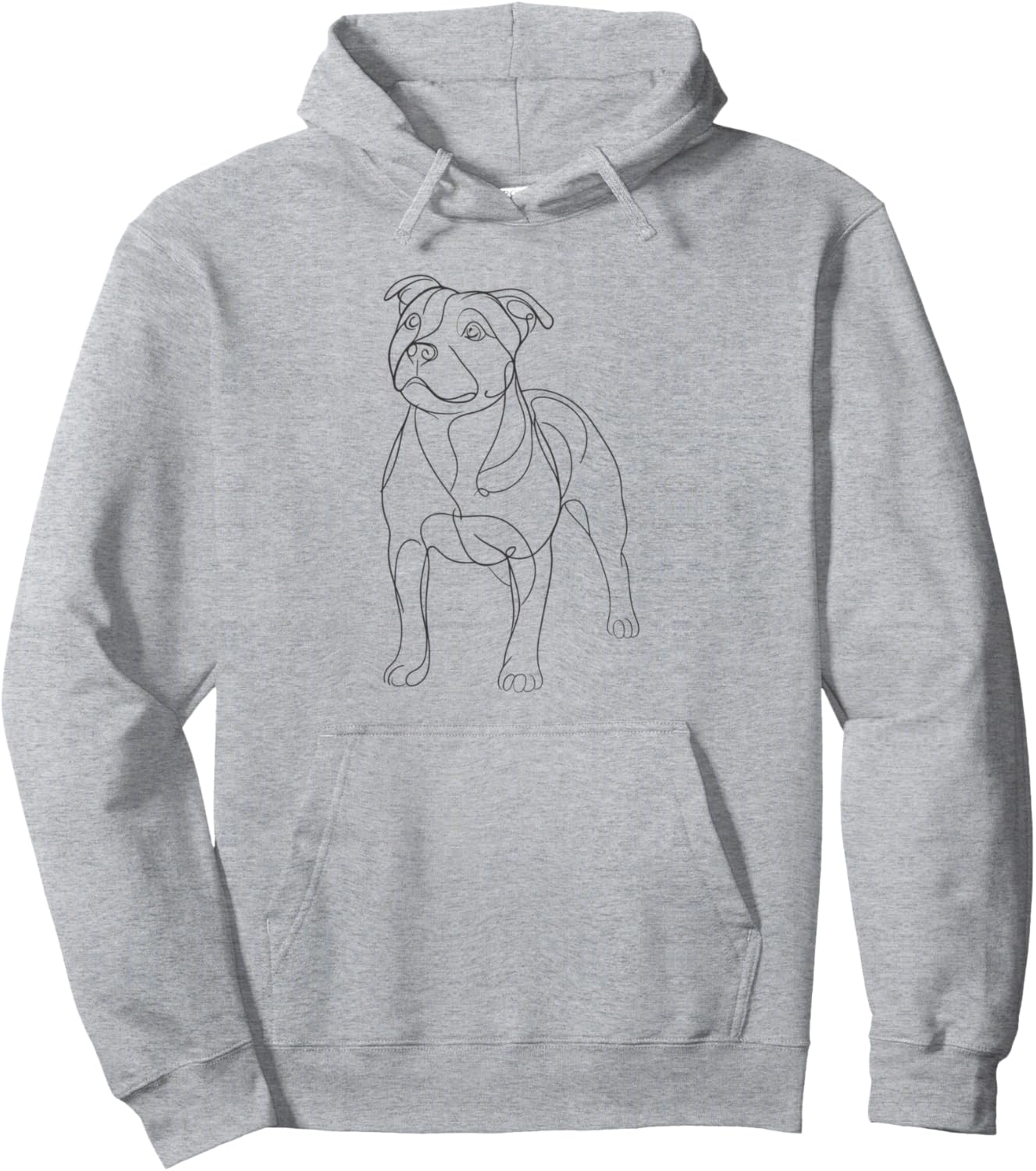 Line Art Staffordshire Bull Terrier Staffy Terriers Pullover Hoodie
