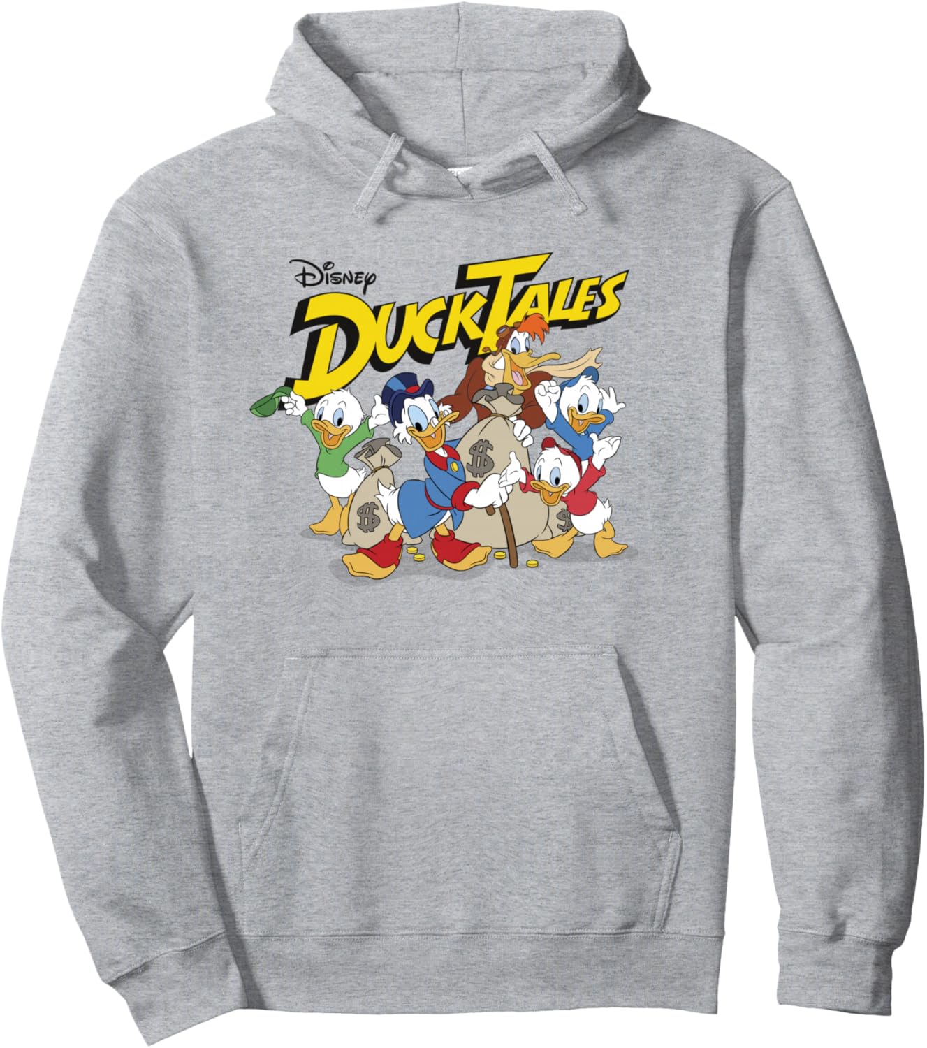 Disney DuckTales Main Cast With Money Bags Group Shot Pullover Hoodie