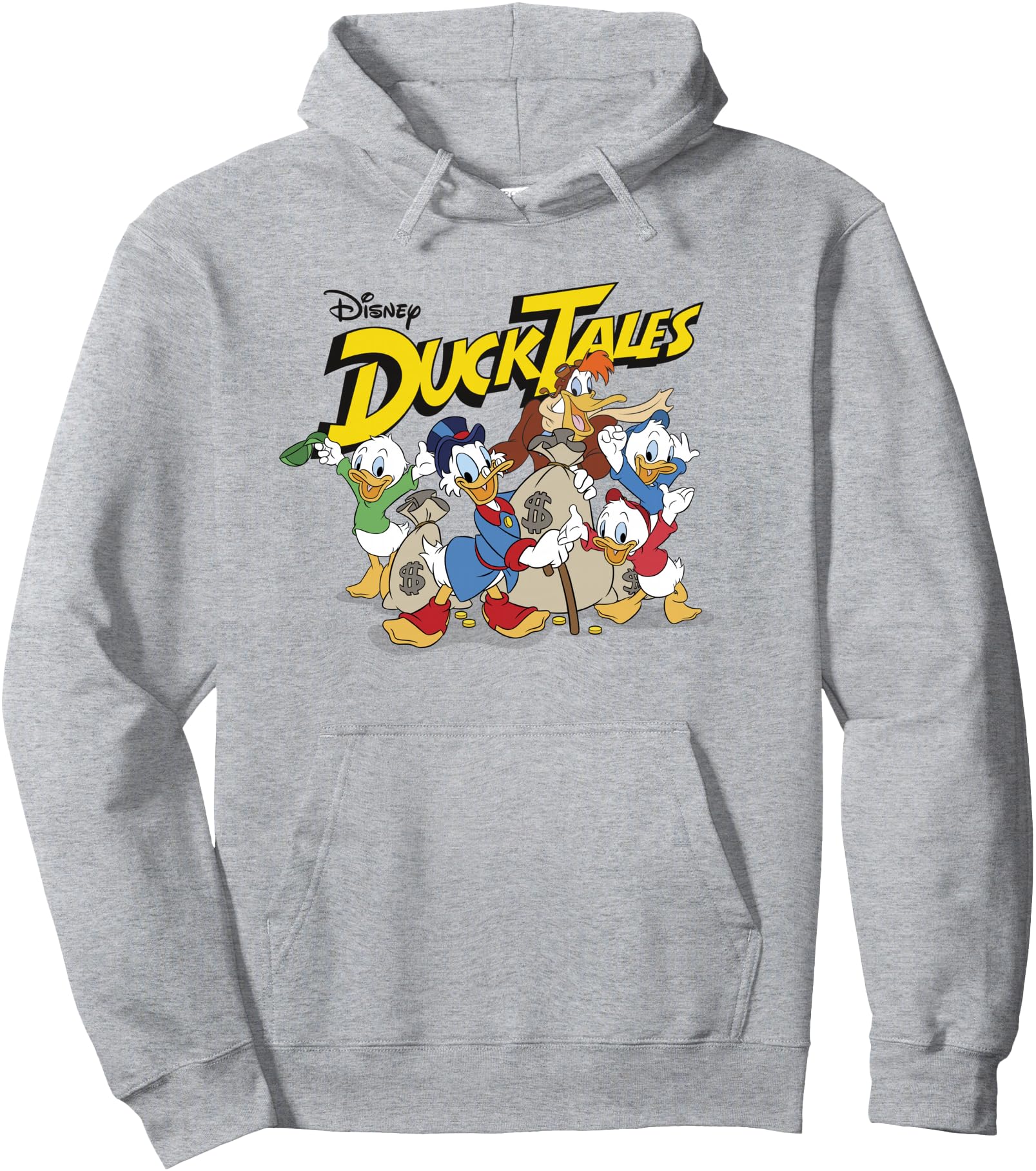 Disney DuckTales Main Cast With Money Bags Group Shot Pullover Hoodie
