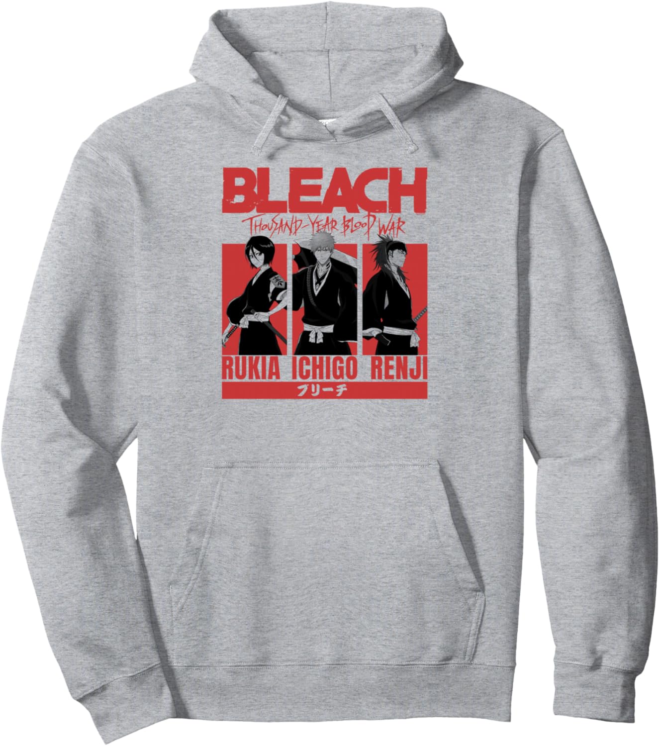 BLEACH: Thousand Year Blood Rukia Ichigo Renji Blocks Anime Pullover Hoodie