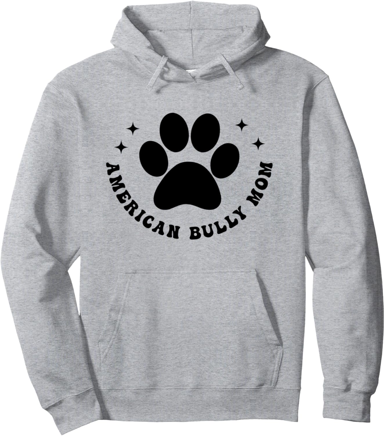 American Bully Mom Dog Mom Fur Mama Retro Groovy Pullover Hoodie