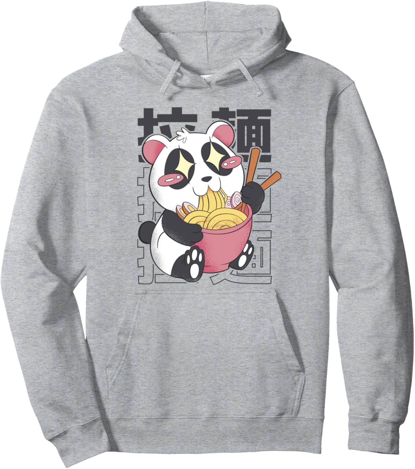 Kawaii Panda Eating Ramen Noodles Japanese Girls Teen Anime Pullover Hoodie