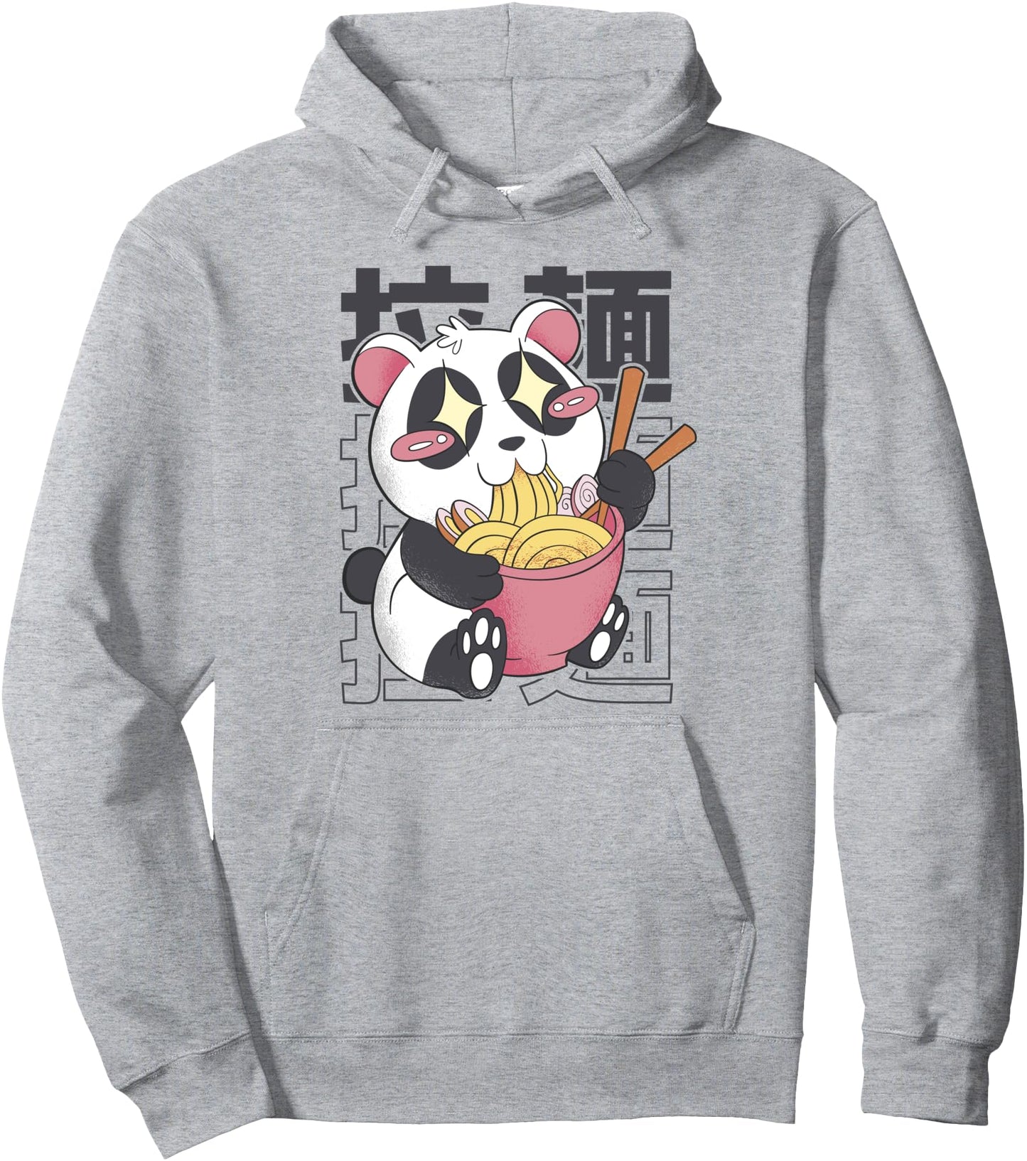 Kawaii Panda Eating Ramen Noodles Japanese Girls Teen Anime Pullover Hoodie