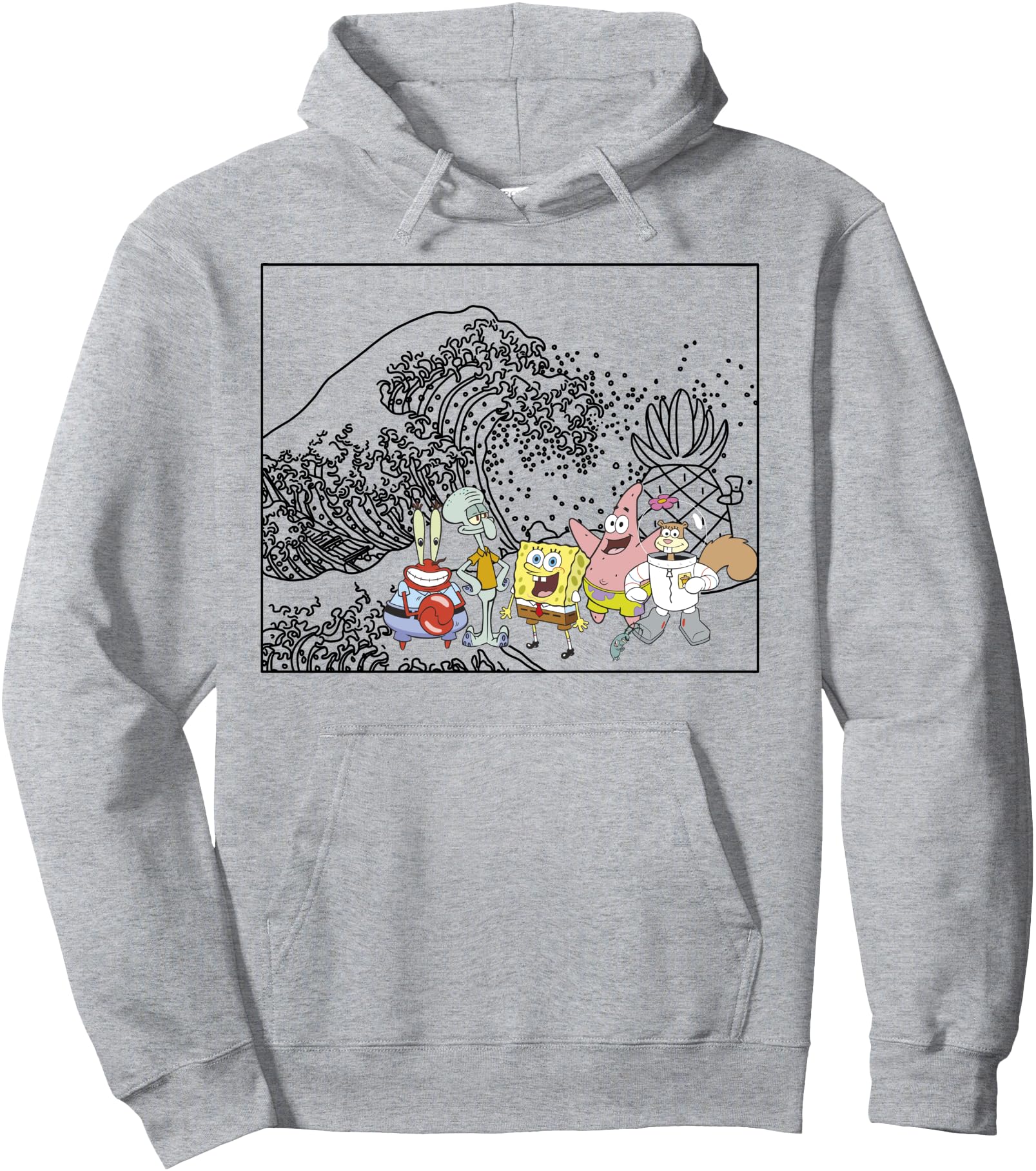 SpongeBob SquarePants Japanese Wave Pullover Hoodie