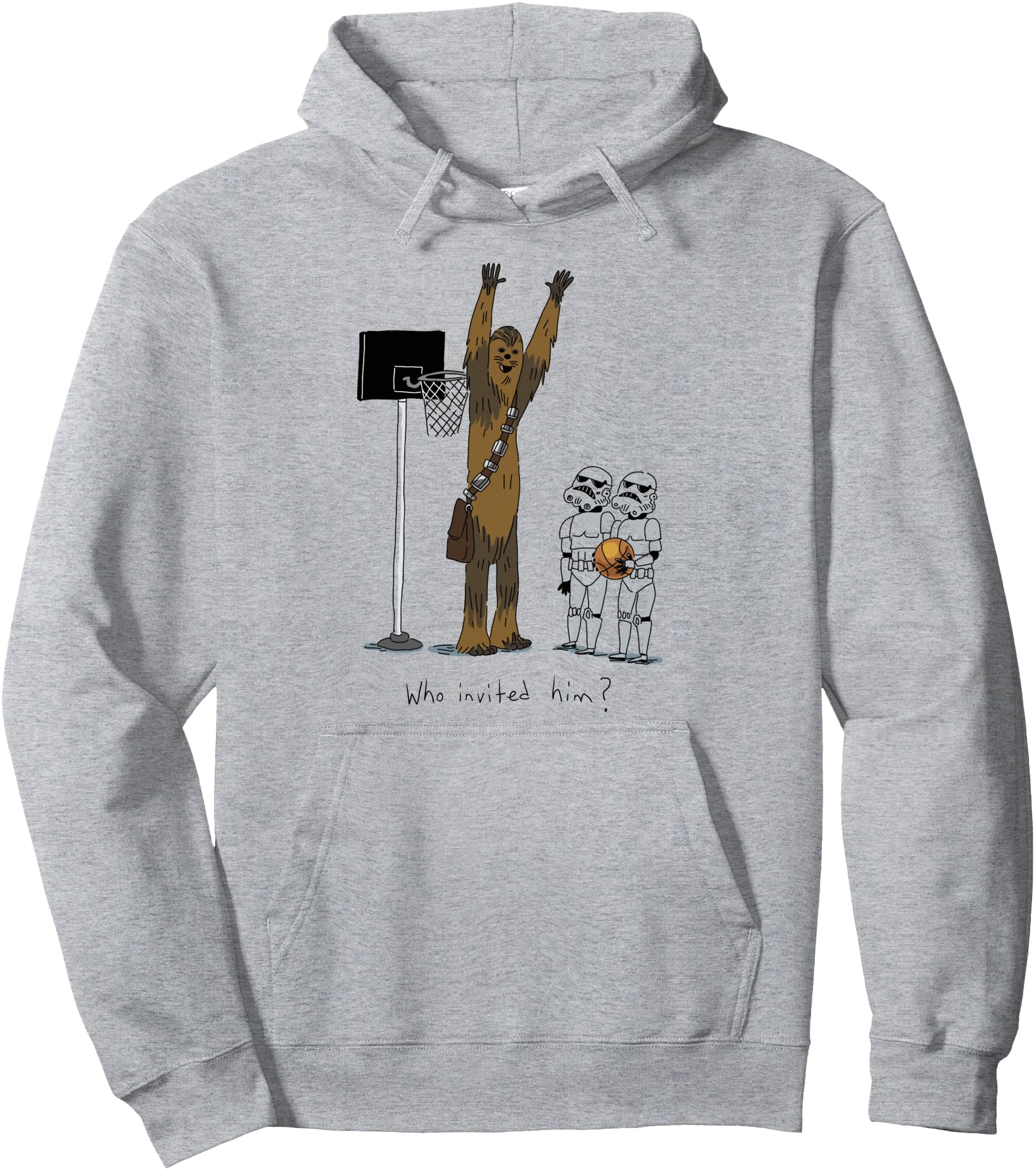 Star Wars Chewbacca Basketball Who Invited Him Disney+ Pullover Hoodie