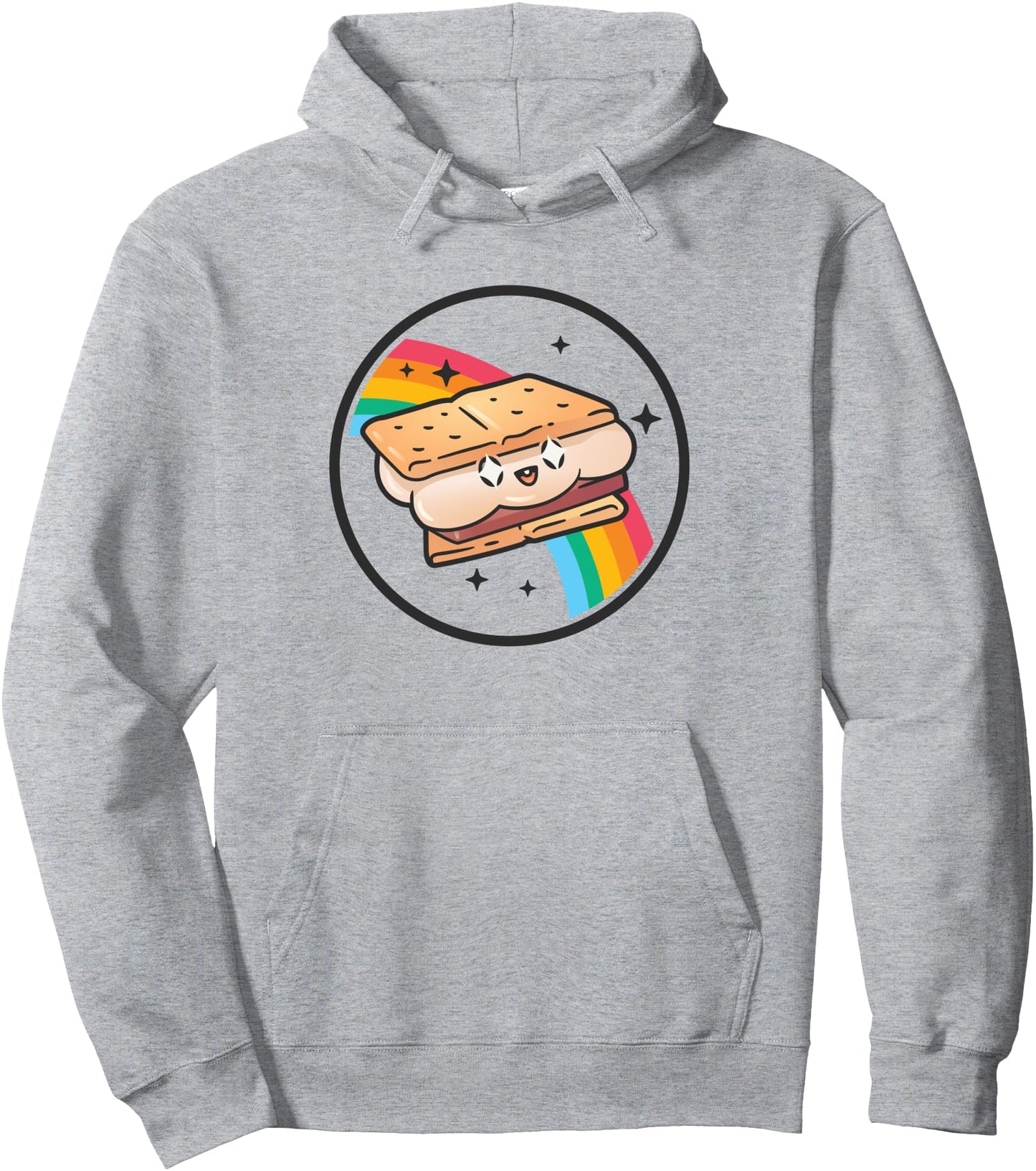 Happy Smore Rainbow Japan Style 80s Otaku Vaporwave Anime Pullover Hoodie