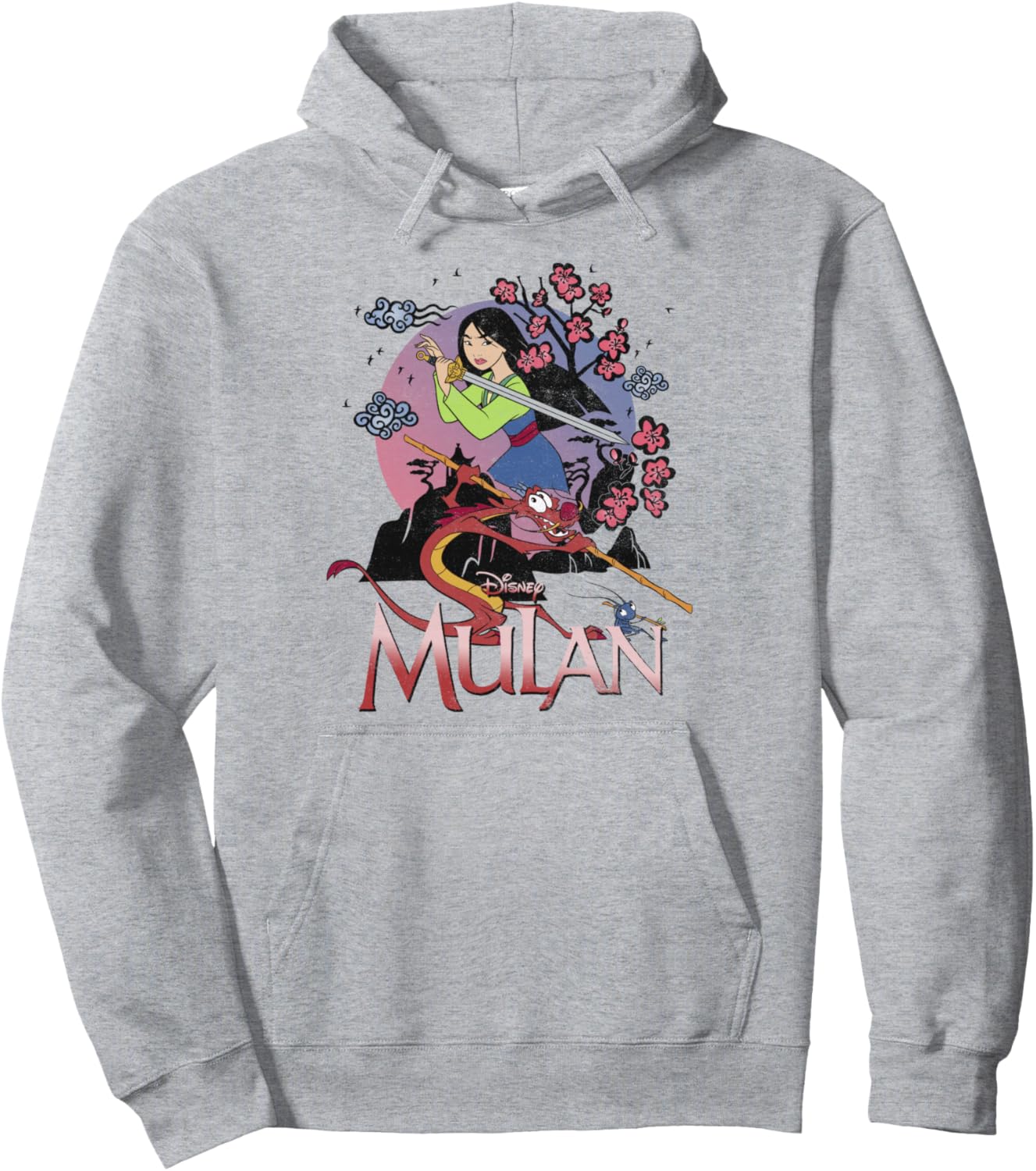 Disney Mulan And Mushu Collage Portrait Logo Pullover Hoodie