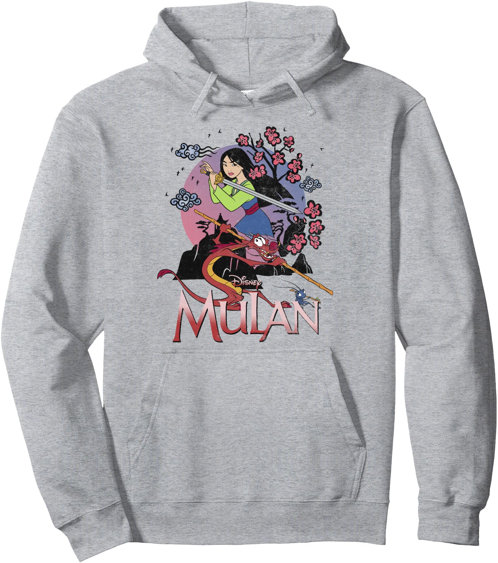 Disney Mulan And Mushu Collage Portrait Logo Pullover Hoodie