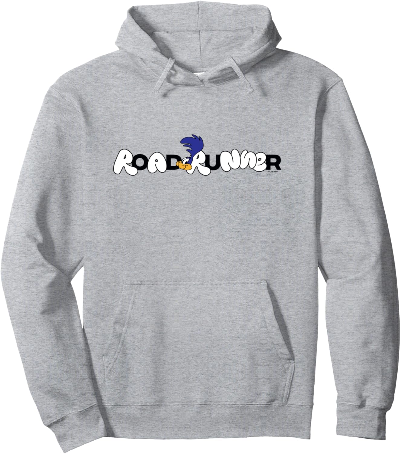 Looney Tunes Road Runner Happy Face Text Logo Pullover Hoodie
