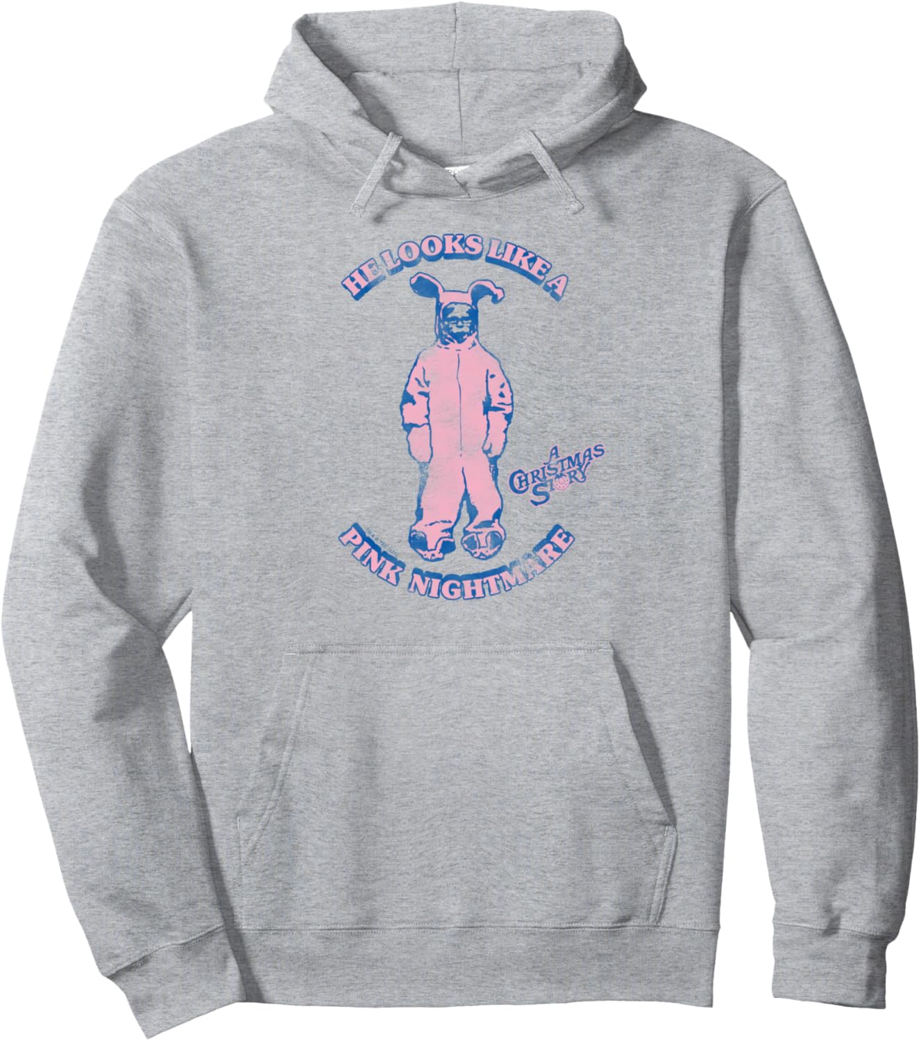 A Christmas Story Ralphie Looks Like A Pink Nightmare Funny Pullover Hoodie