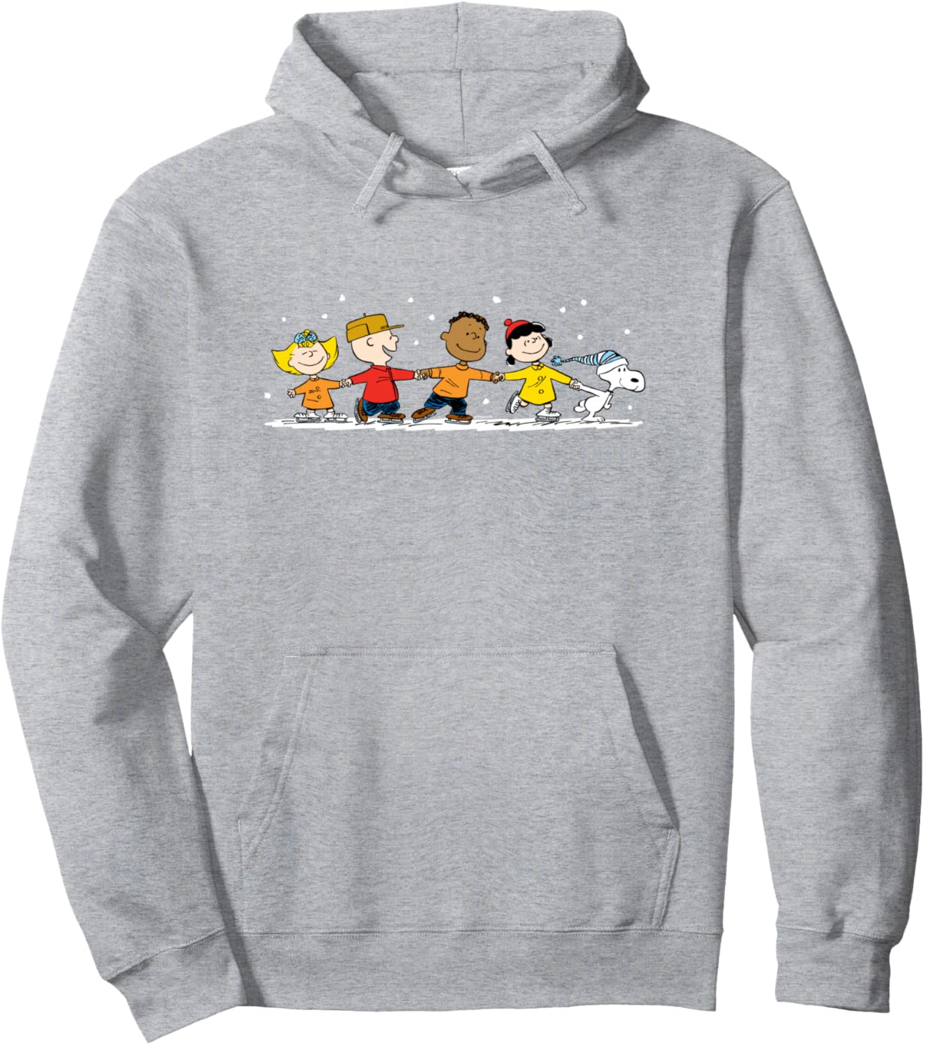 Peanuts - Snoopy Lucy Franklin Charlie Lucy Ice Skating Pullover Hoodie