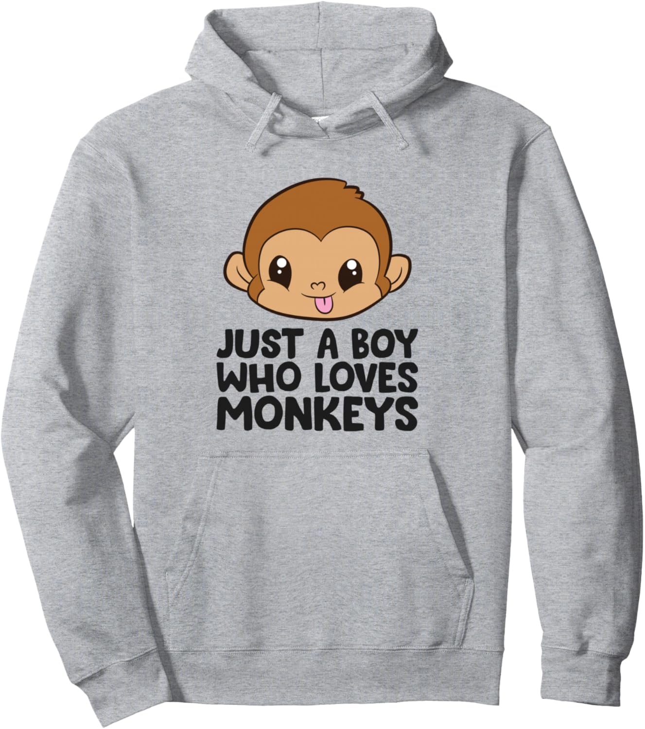 Just a Boy Who Loves Monkeys Pullover Hoodie