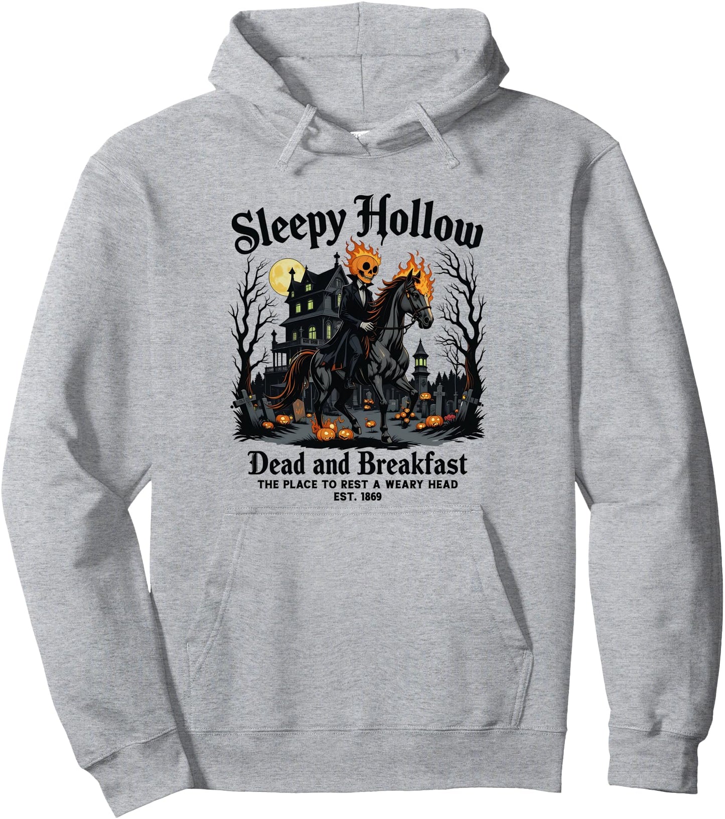 Sleepy Hollow Horseman Halloween Spooky Season Vintage Pullover Hoodie
