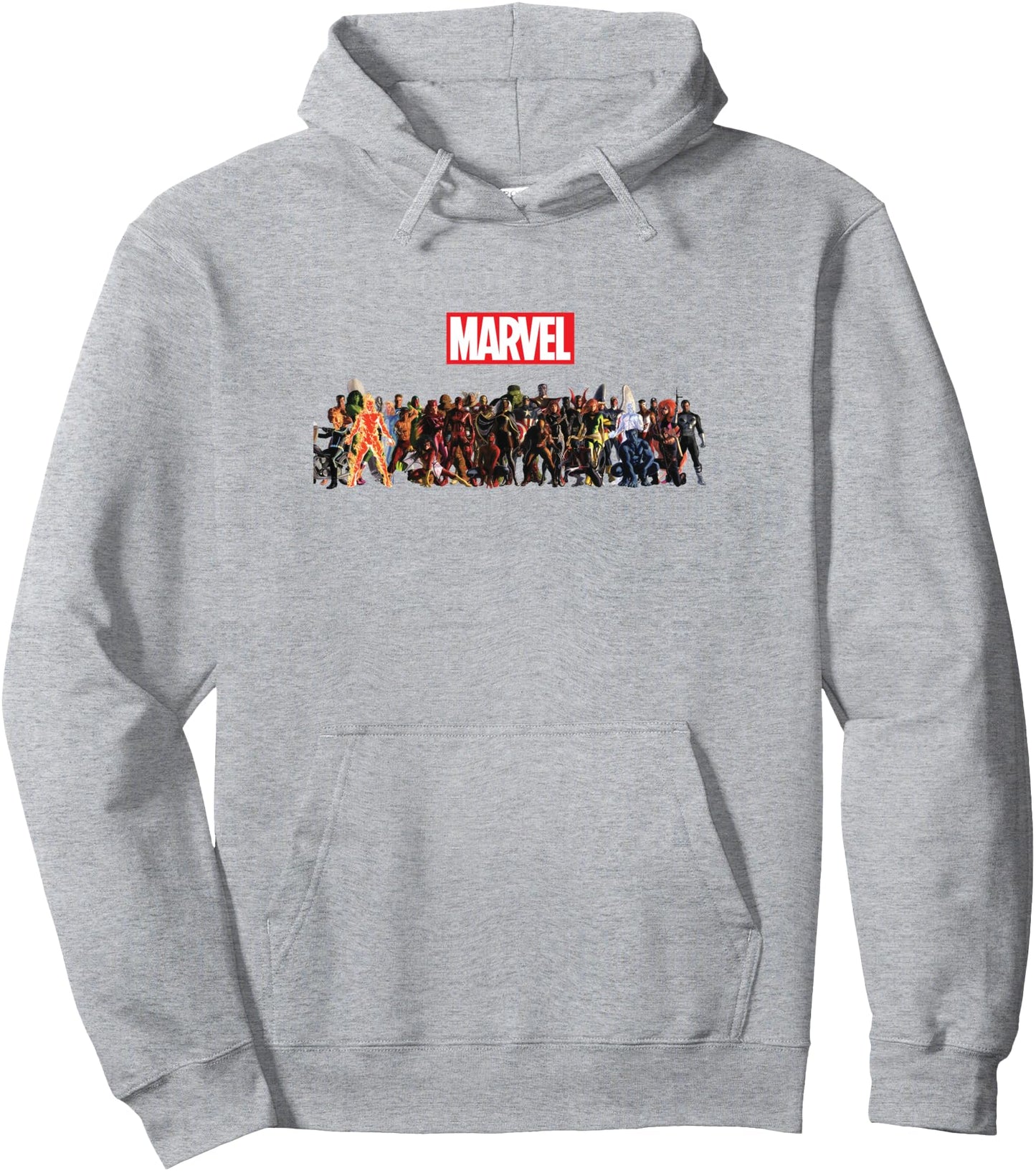 Marvel Comics Retro Classic Hero Characters Big Chest Logo Pullover Hoodie