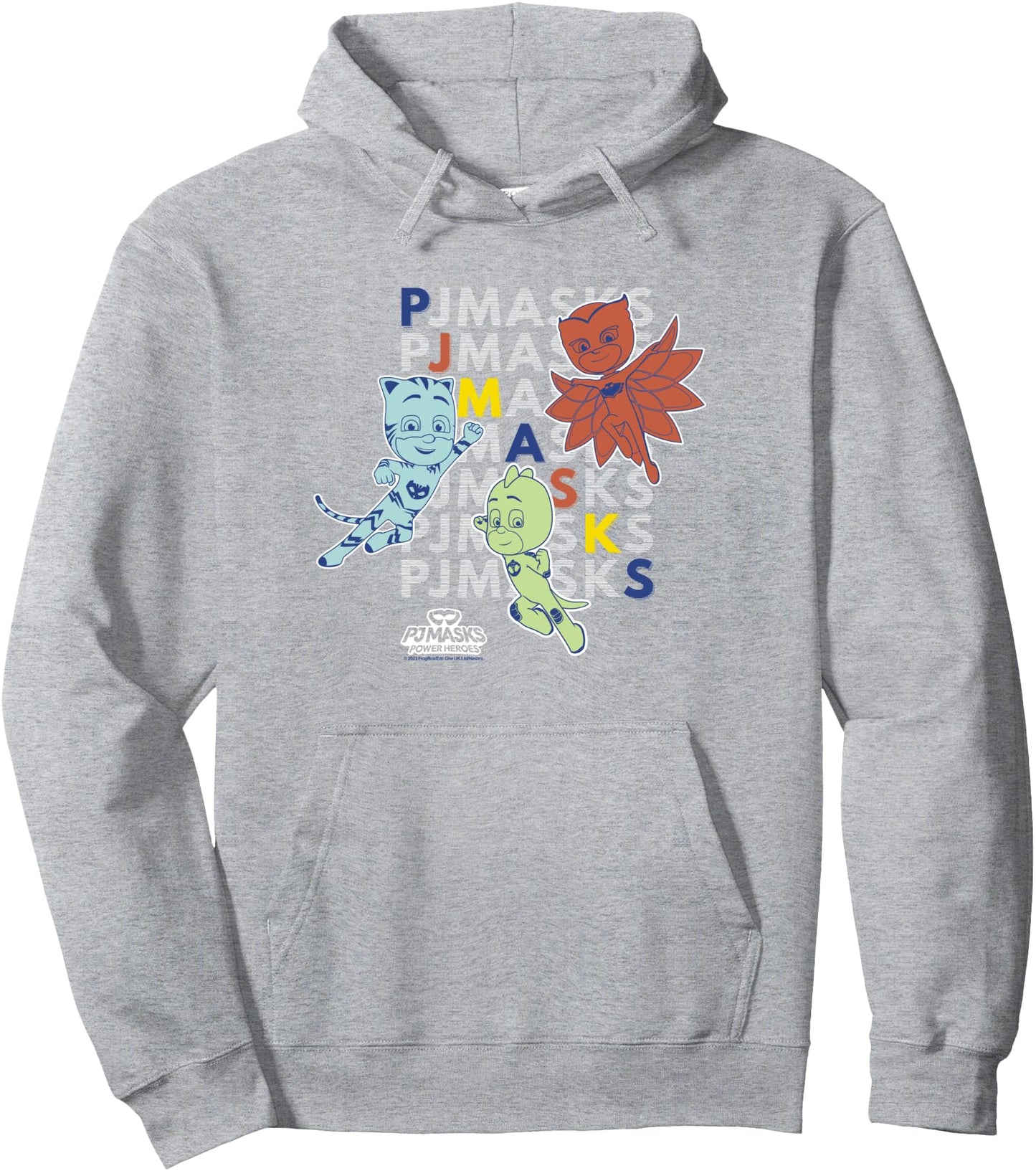 PJ Masks Power Heroes Stack Colorful Main Characters Shot Pullover Hoodie
