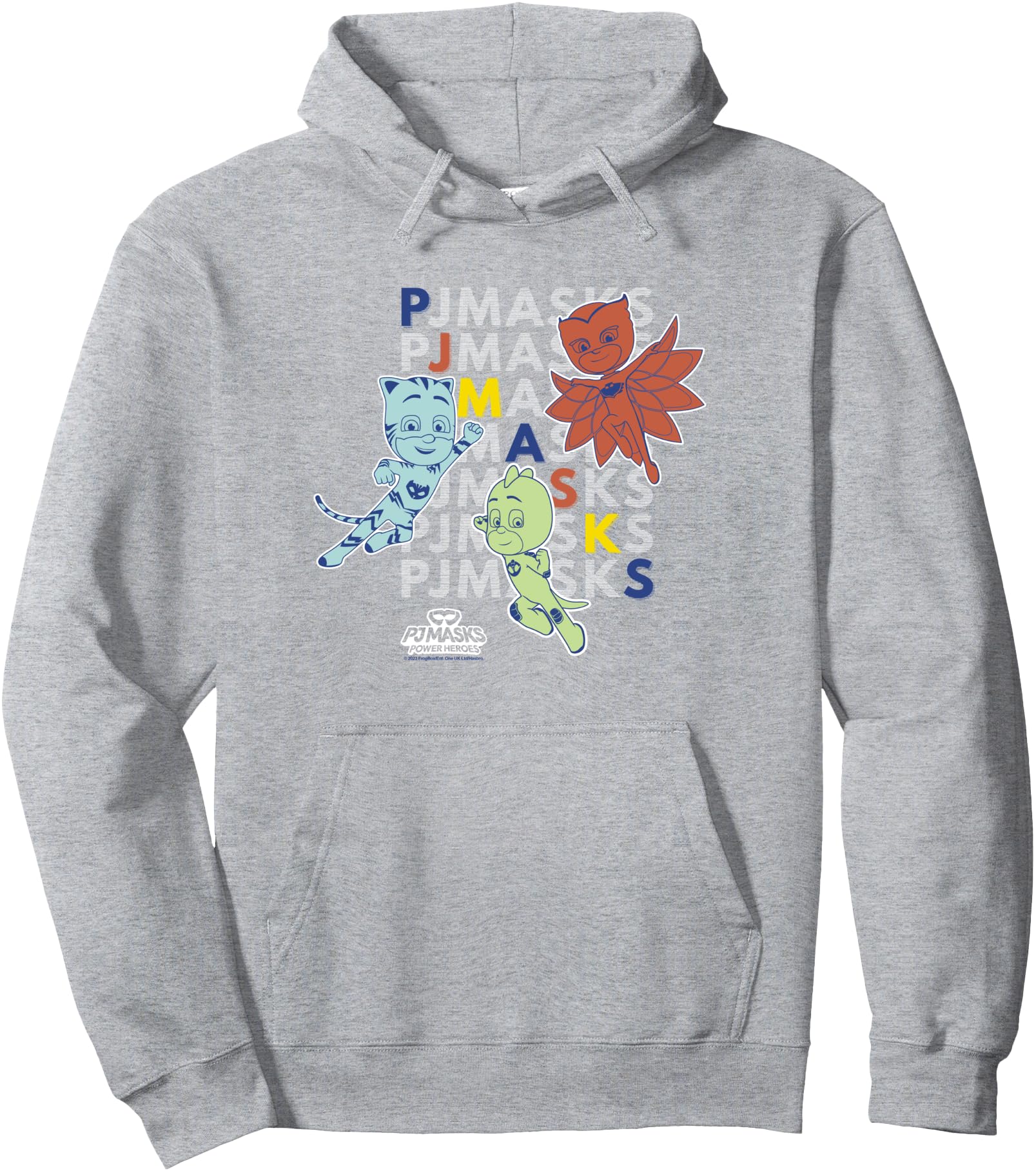 PJ Masks Power Heroes Stack Colorful Main Characters Shot Pullover Hoodie