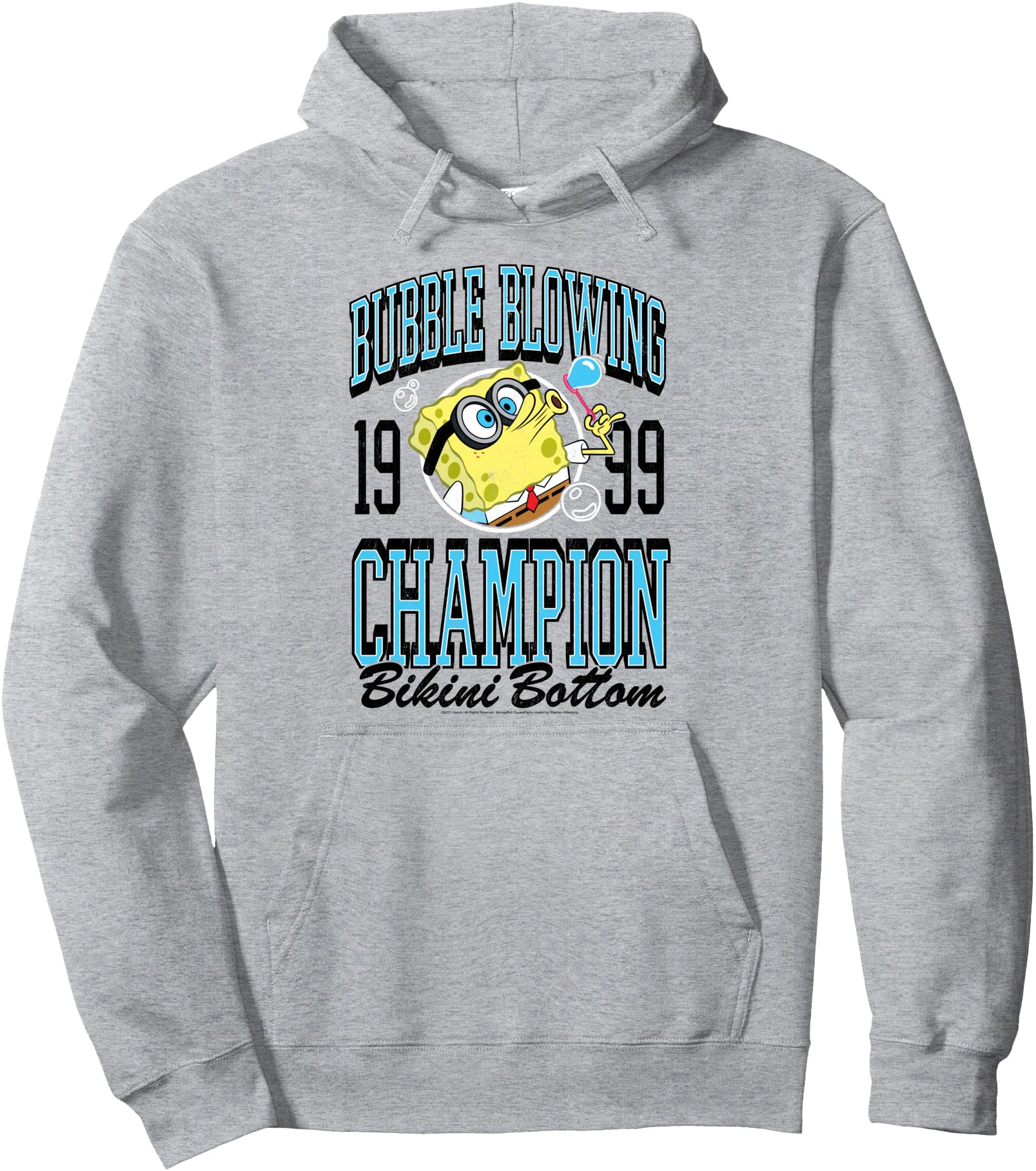SpongeBob Varsity Bubble Blowing Champ 1999 Funny Cartoon Pullover Hoodie