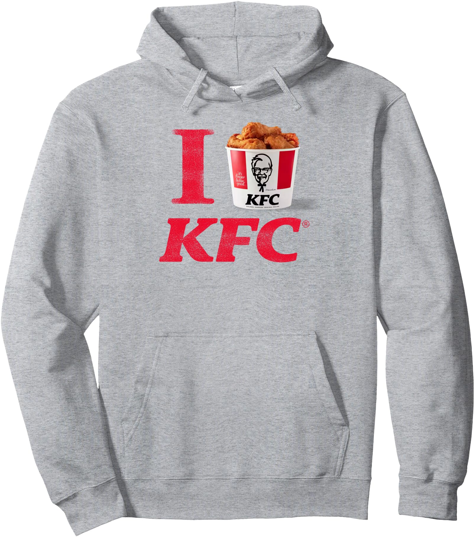 KFC I Heart KFC Bucket of Fried Chicken Retro Food Pullover Hoodie