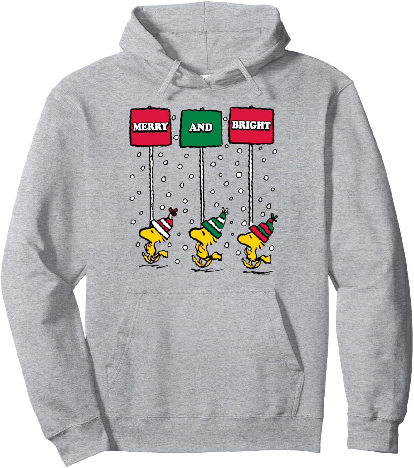 Peanuts - Woodstock Merry Christmas And Bright Pullover Hoodie