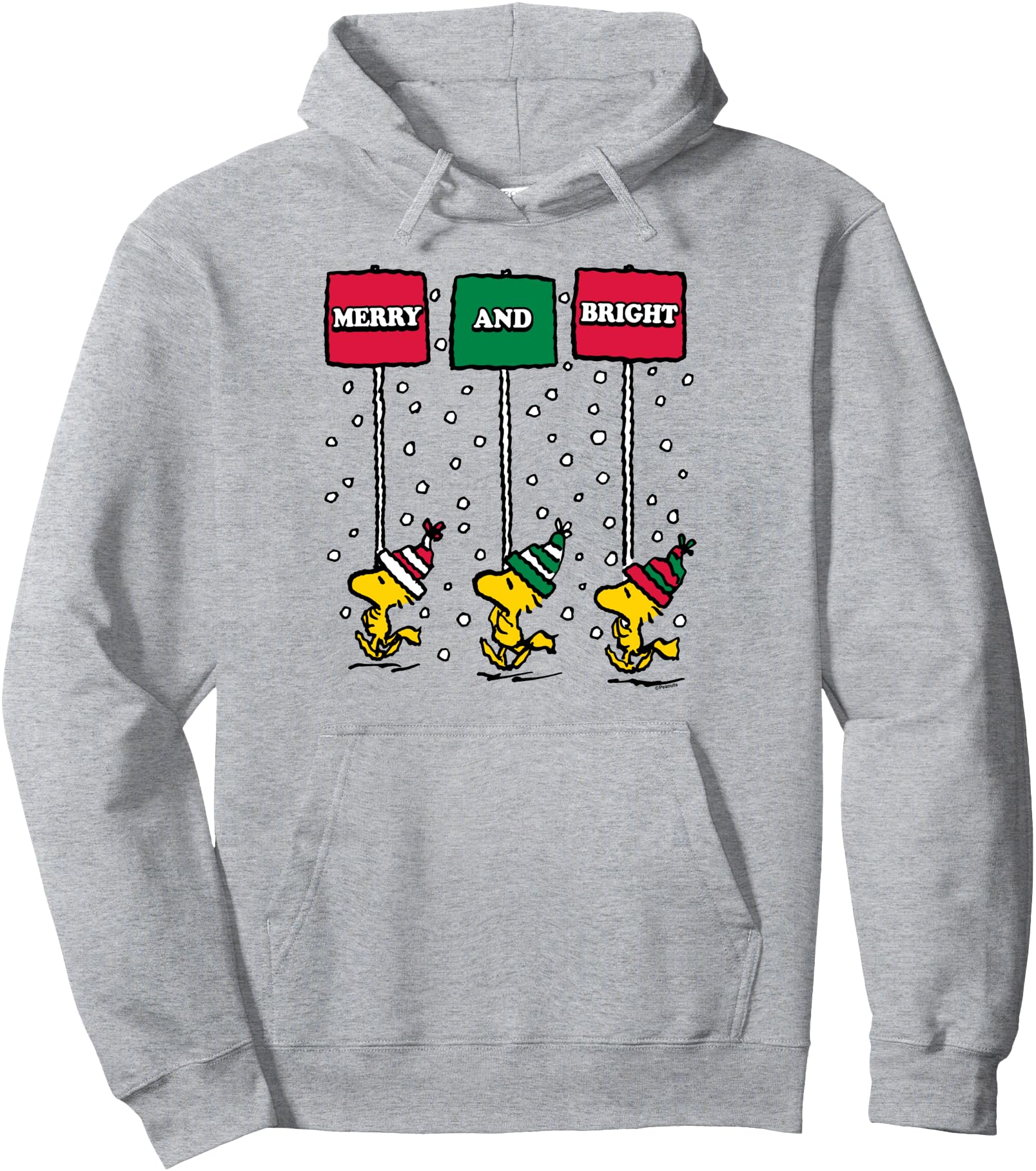 Peanuts - Woodstock Merry Christmas And Bright Pullover Hoodie