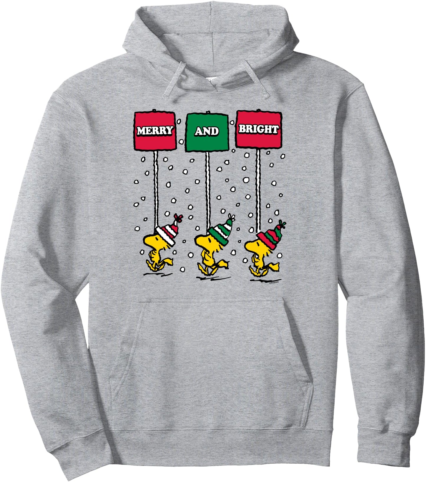 Peanuts - Woodstock Merry Christmas And Bright Pullover Hoodie