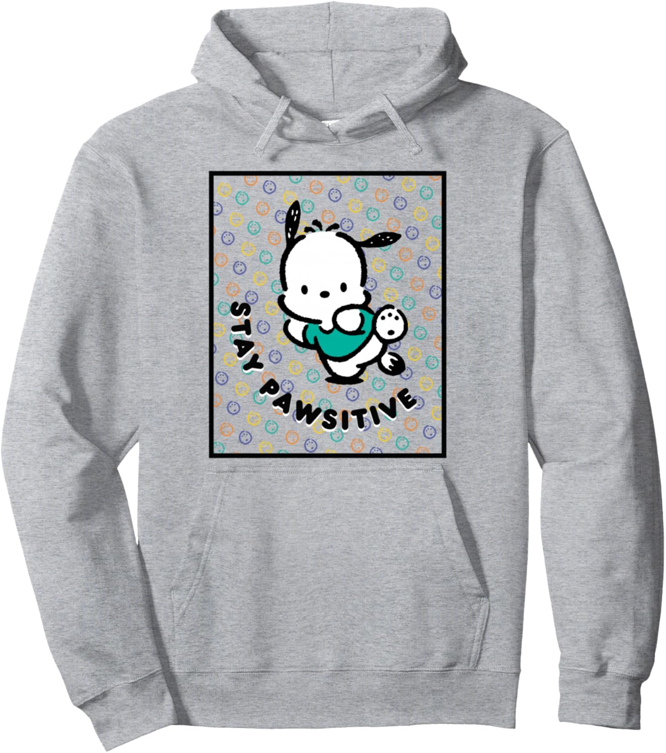 Pochacco Stay Paw-sitive Positive Good Energy Fun Vibes Pullover Hoodie