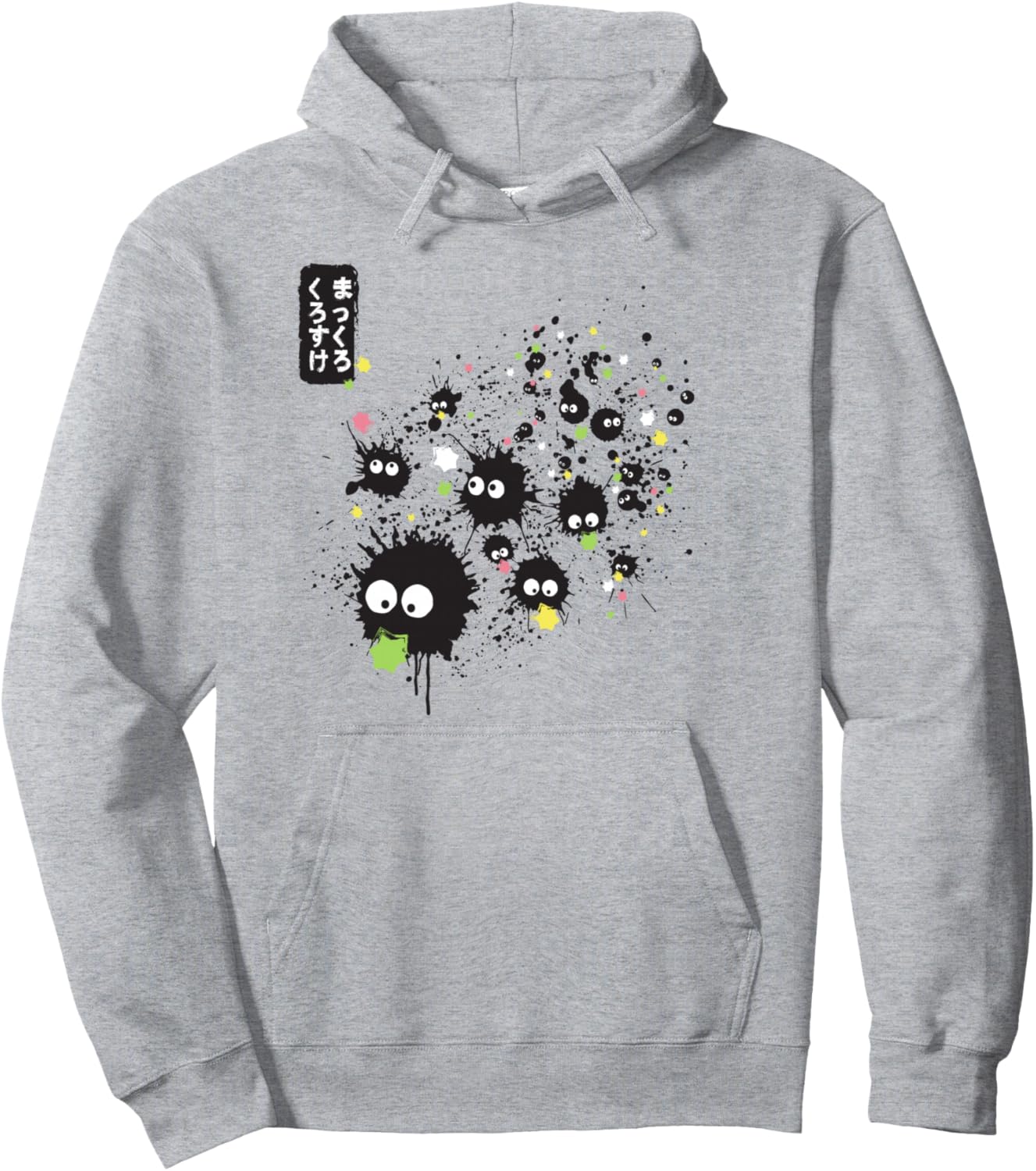 susuwatari colors Unisex-Adults Anime Hoodie, Grey, Small
