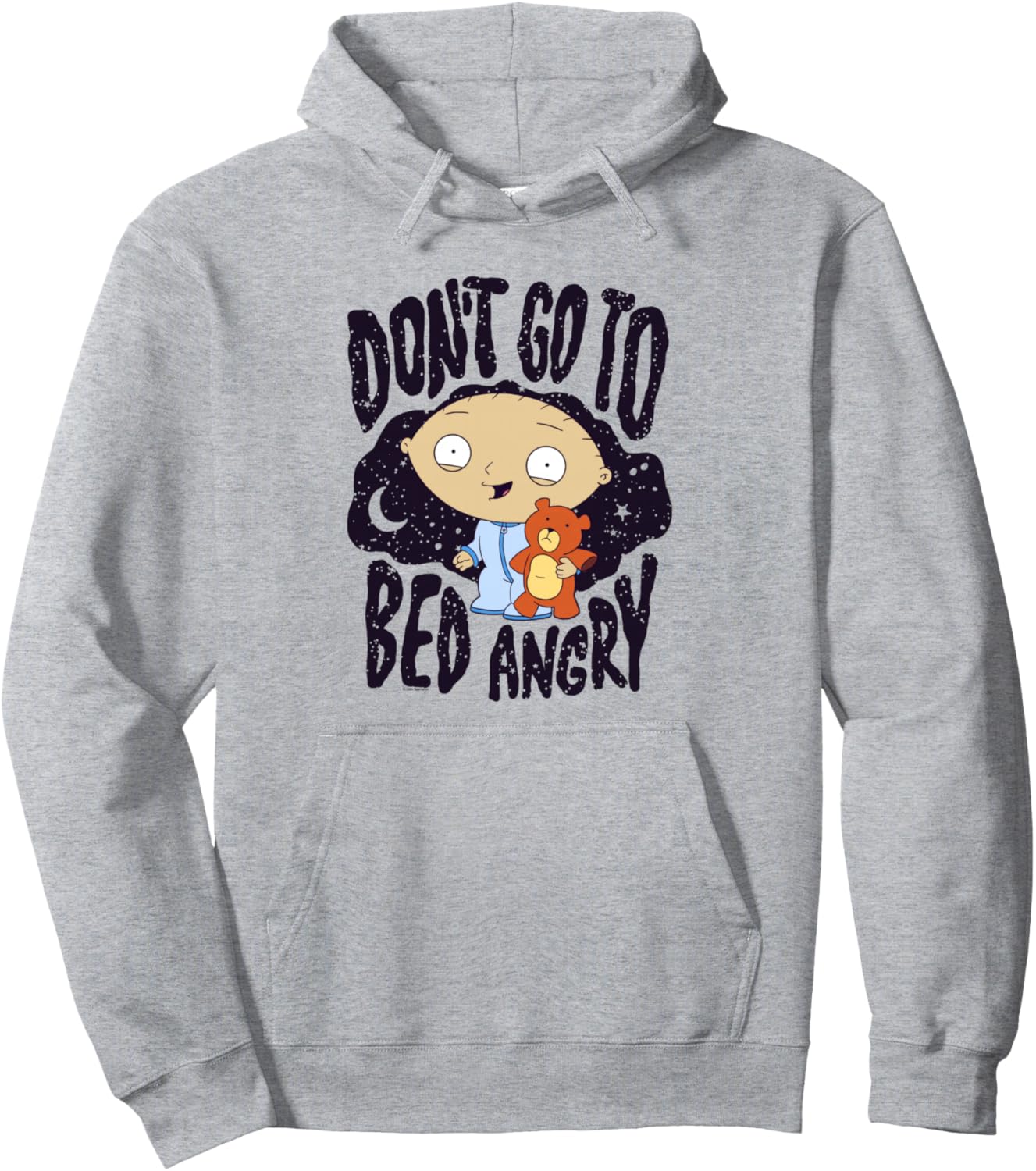 Family Guy Don't Go To Bed Angry Bedtime Stewie Cartoon Pullover Hoodie