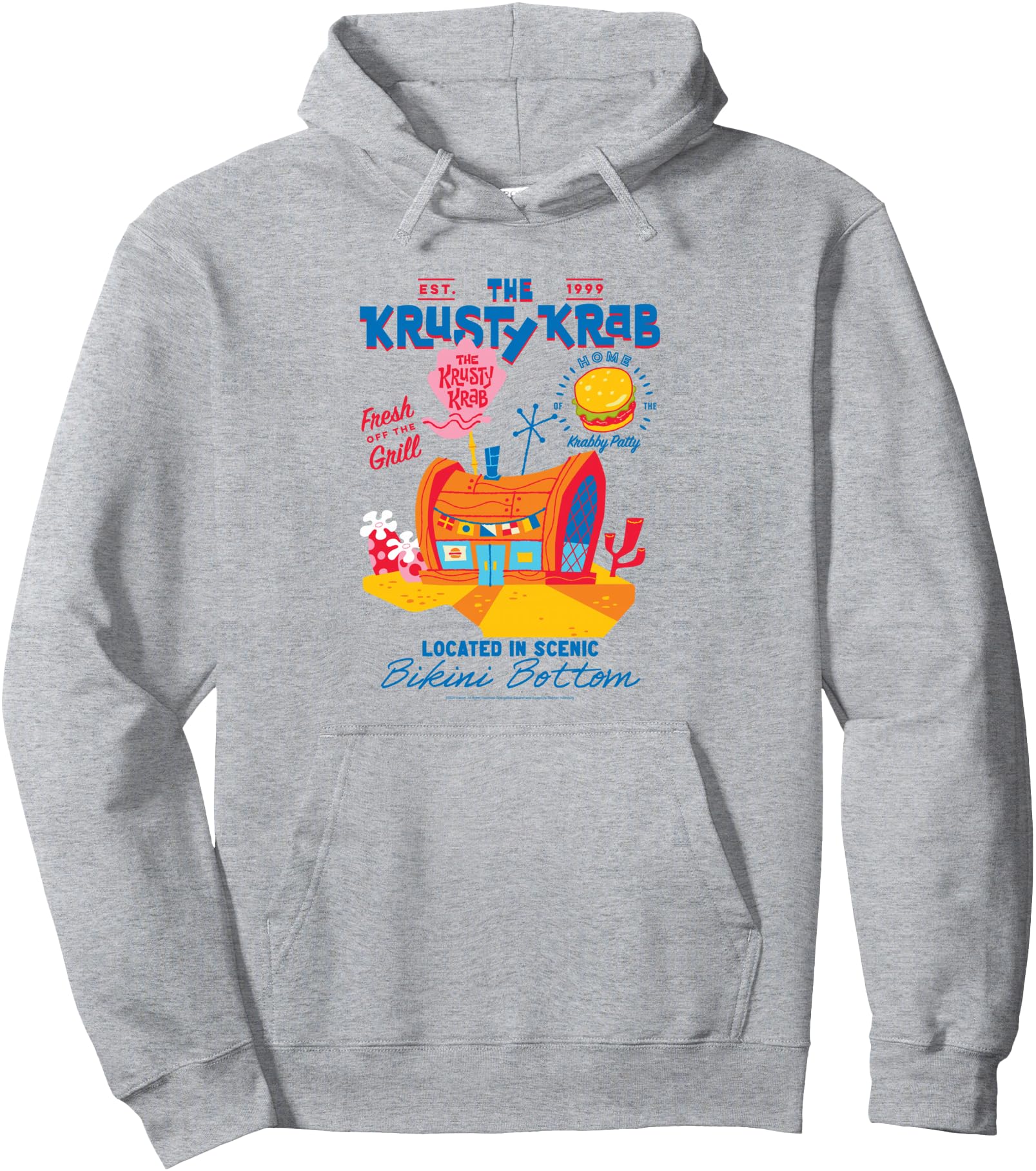 SpongeBob SquarePants Krusty Krab Cartoon Illustration Pullover Hoodie