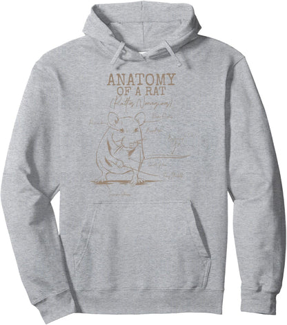 Anatomy of Rat T-shirt for rat lovers and pet rat owners Pullover Hoodie