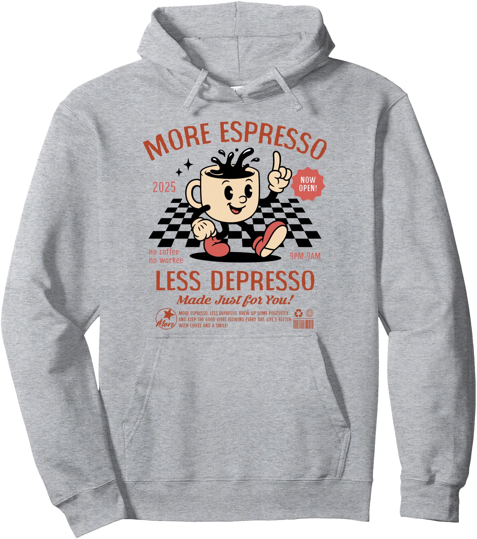 Coffee Lover Caffeinated More Espresso Less A Depresso 2025 Pullover Hoodie