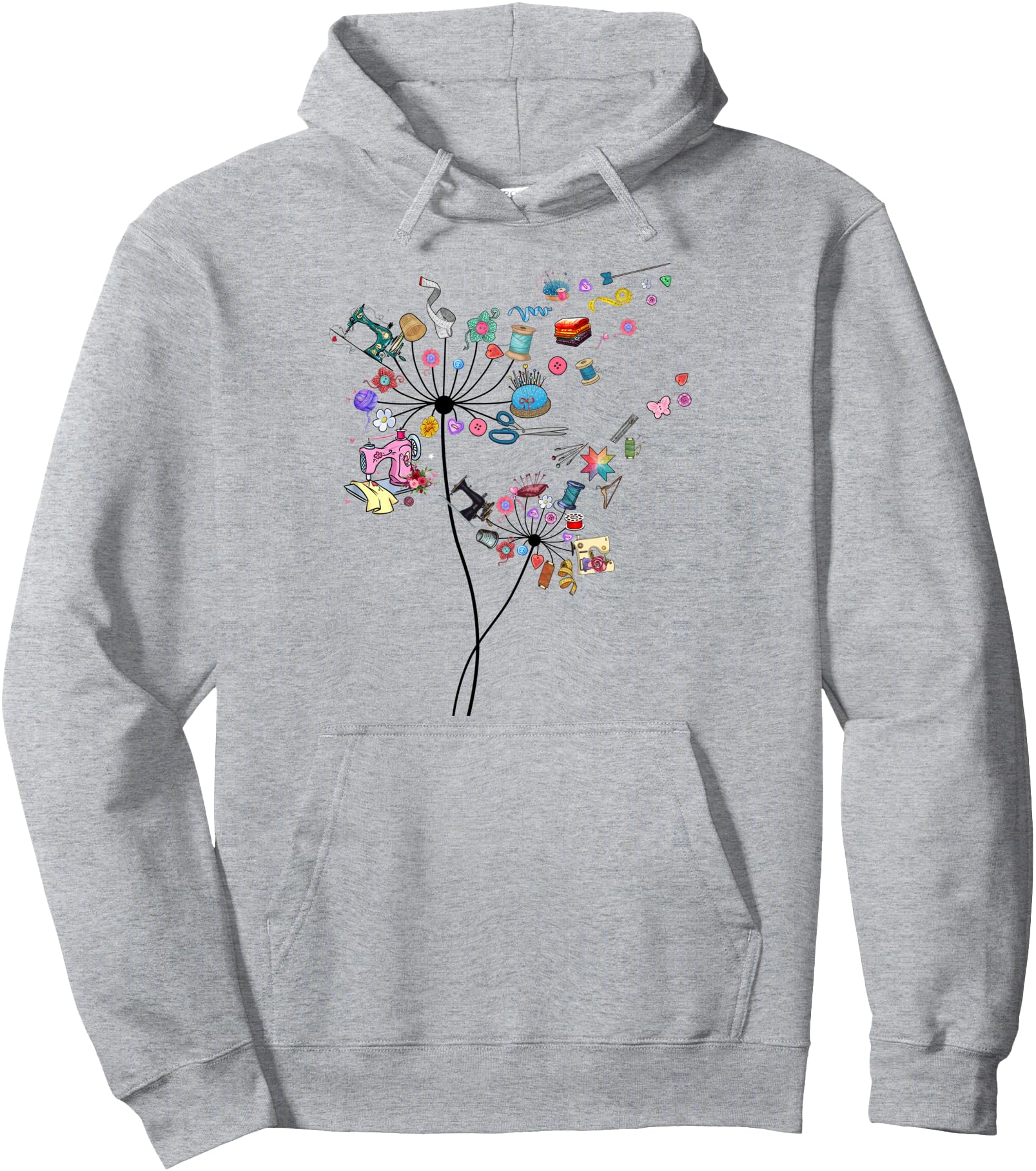 Cute Sewing Dandelion Flowers Quilting Quilter Sewer Tee Pullover Hoodie
