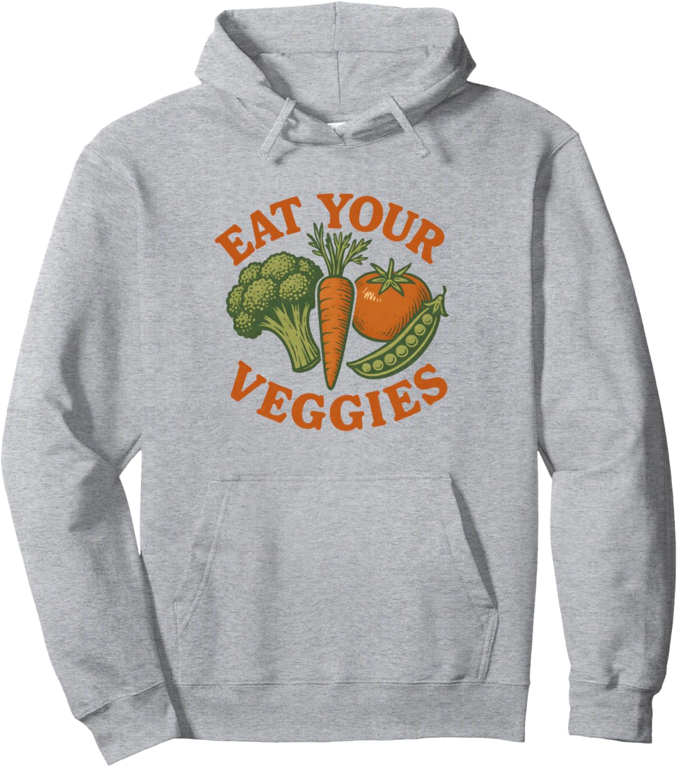 Eat Your Veggies Retro Garden Design \u2013 Plant Based Vegan Pullover Hoodie