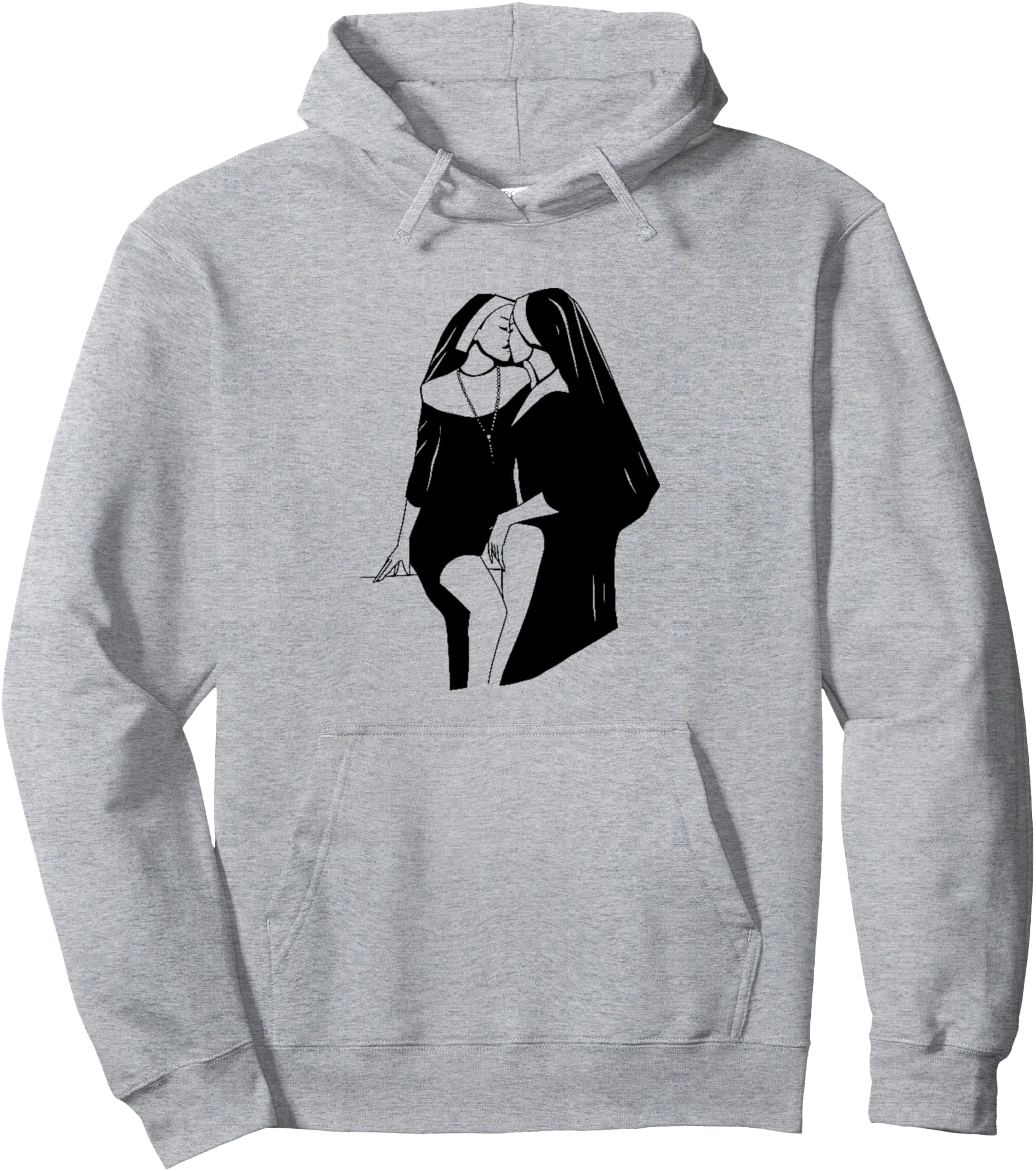 Provocative T-Shirt, Nuns Kissing Manga Hoodie Anime Pullover Hoodie