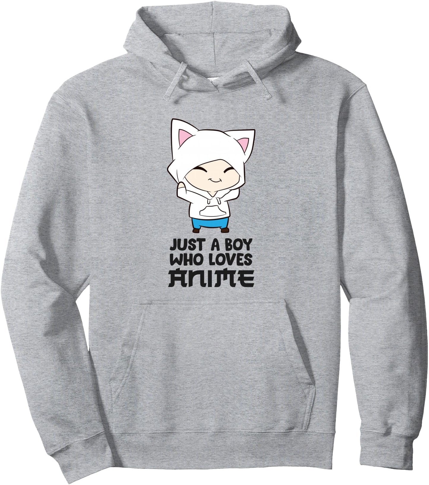 Just a Boy Who Loves Animes Funny Anime Boy Pullover Hoodie