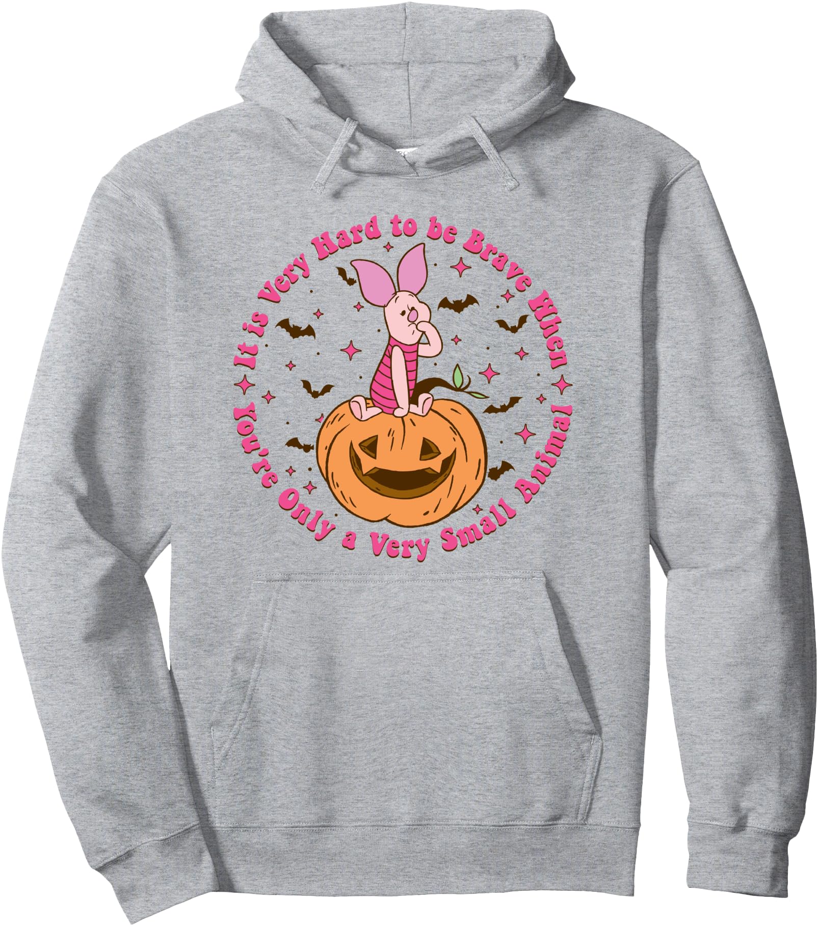 Disney Winnie the Pooh Halloween Piglet Its Hard To Be Brave Pullover Hoodie