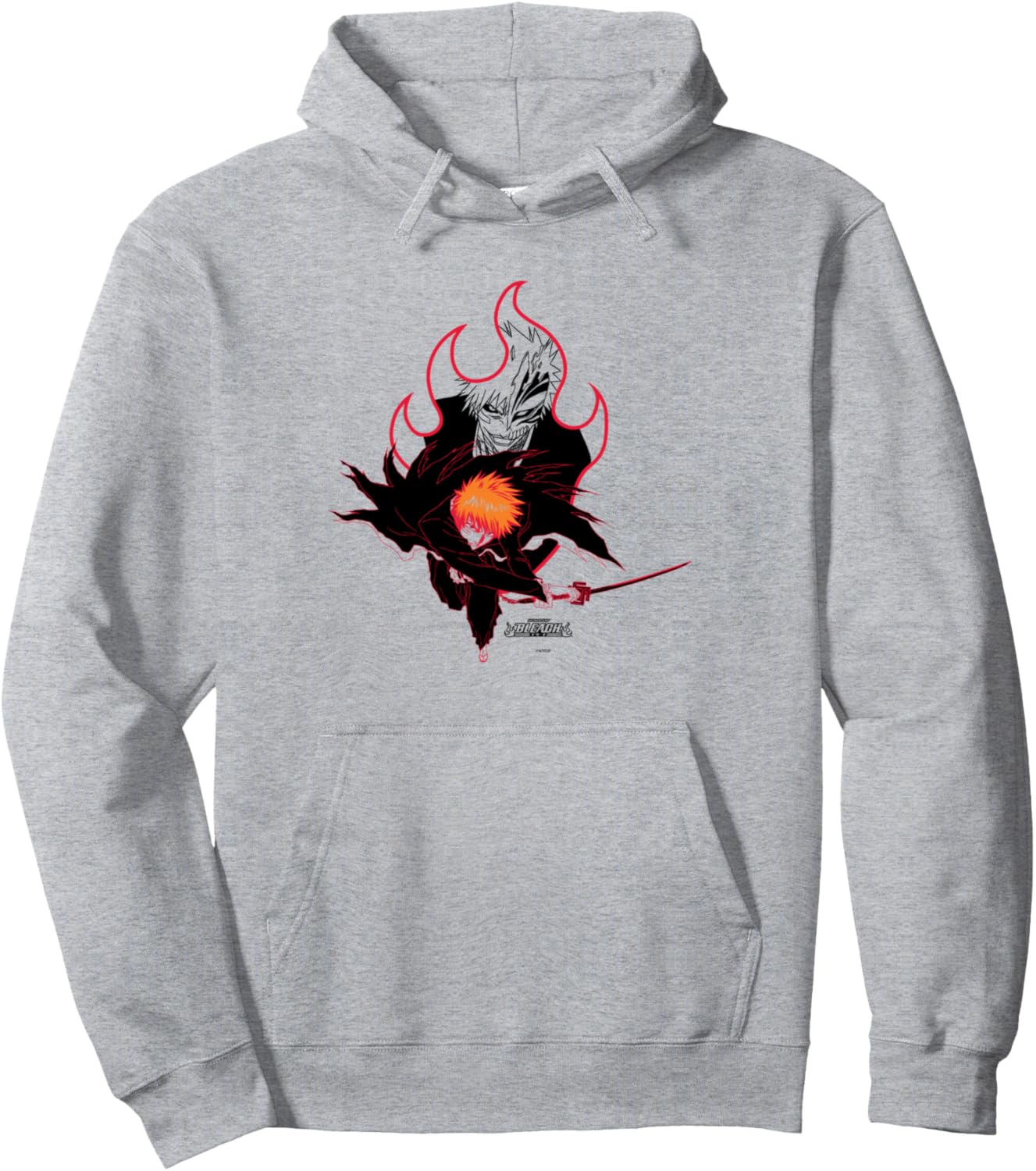 Bleach Ichigo Flame Outline Hallow Transform Anime Pullover Hoodie