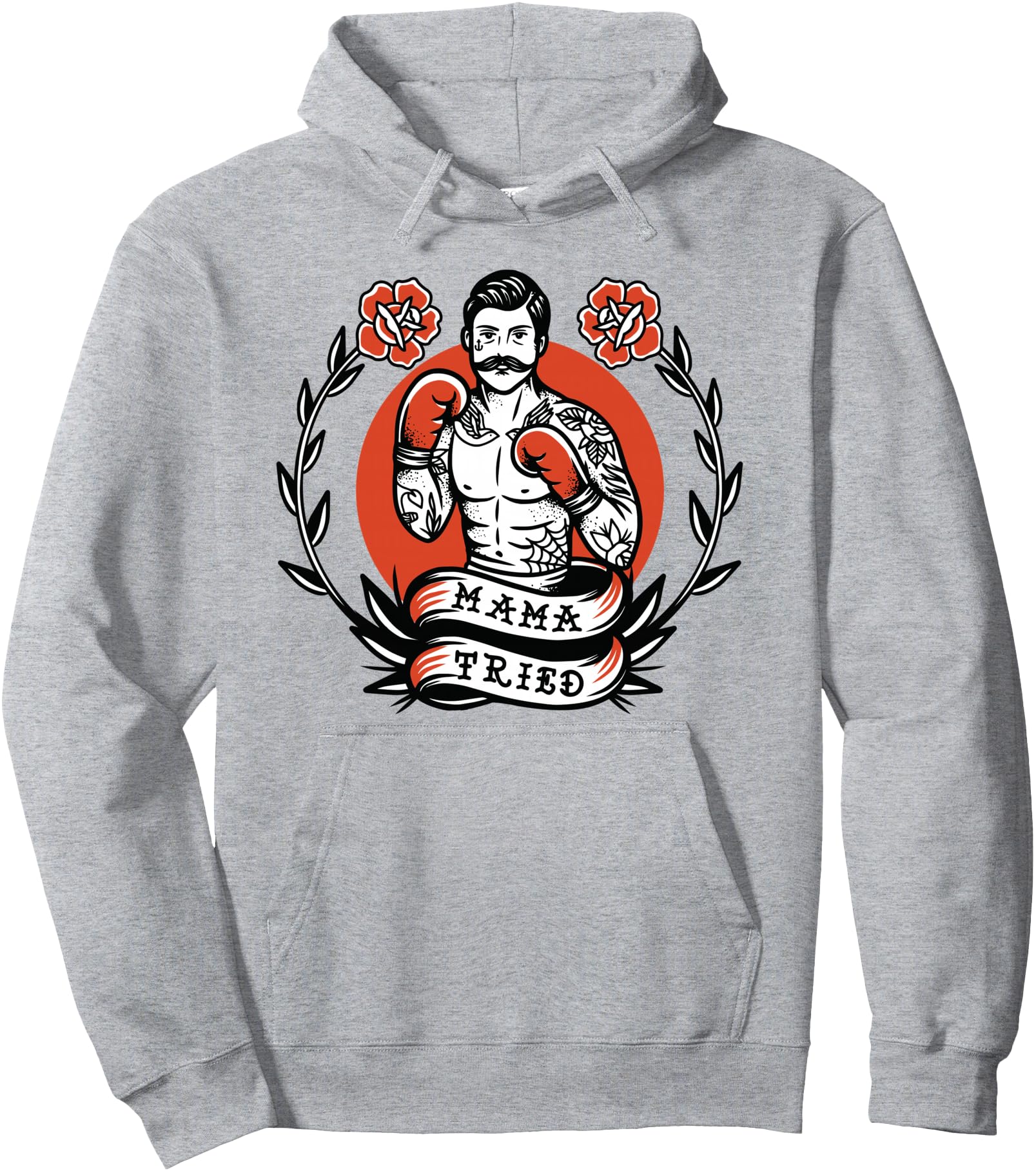 Boxer American Traditional Tattoo Old School Boxing Flash Pullover Hoodie