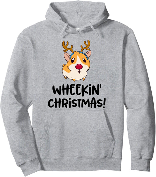 Christmas Guinea Pig Reindeer I Wheekin Funny Xmas Pullover Hoodie