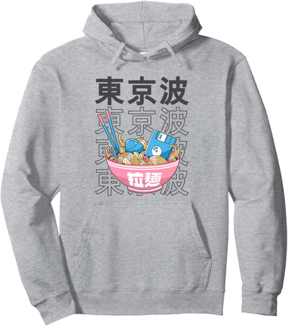 Kawaii Ramen Noodles Tech Japanese Food Girls Teen Anime Pullover Hoodie
