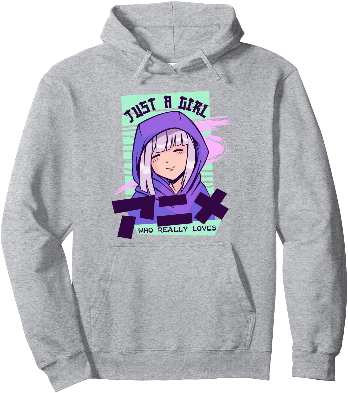 Anime Gifts for Teen Girls Just A Girl Who Loves Anime Pullover Hoodie
