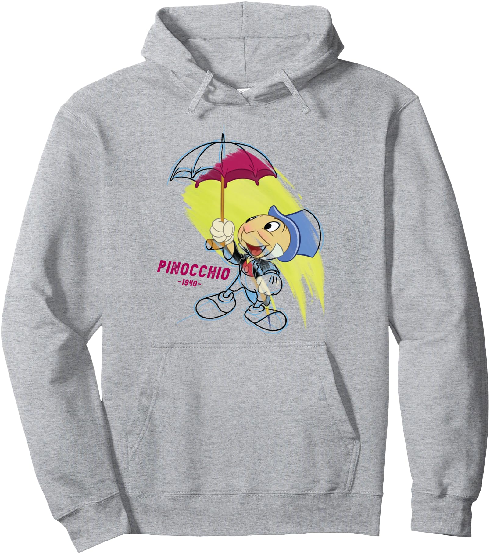 Disney Ink and Paint Jiminy Cricket from Pinocchio 1940 Pullover Hoodie