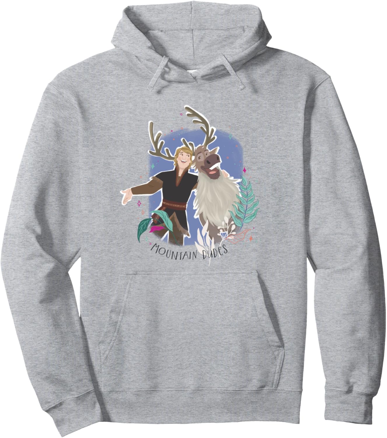 Disney Frozen Kristoff Sven Happy Mountain Dudes Portrait Pullover Hoodie