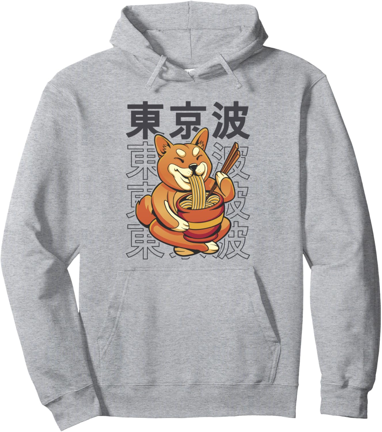 Kawaii Shiba Inu Dog Eating Ramen Noodles Girls Teen Anime Pullover Hoodie